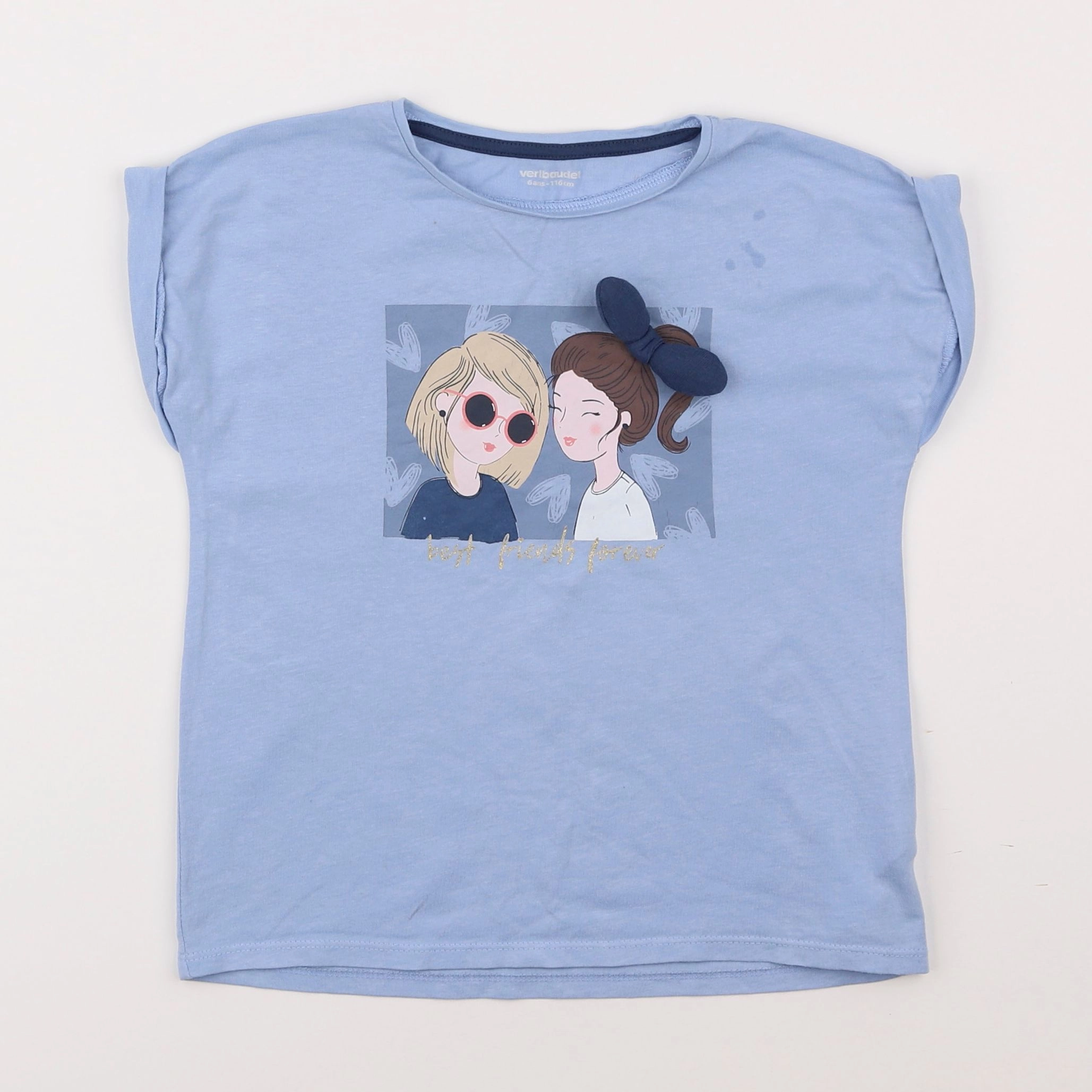 Vertbaudet - tee-shirt bleu - 6 ans