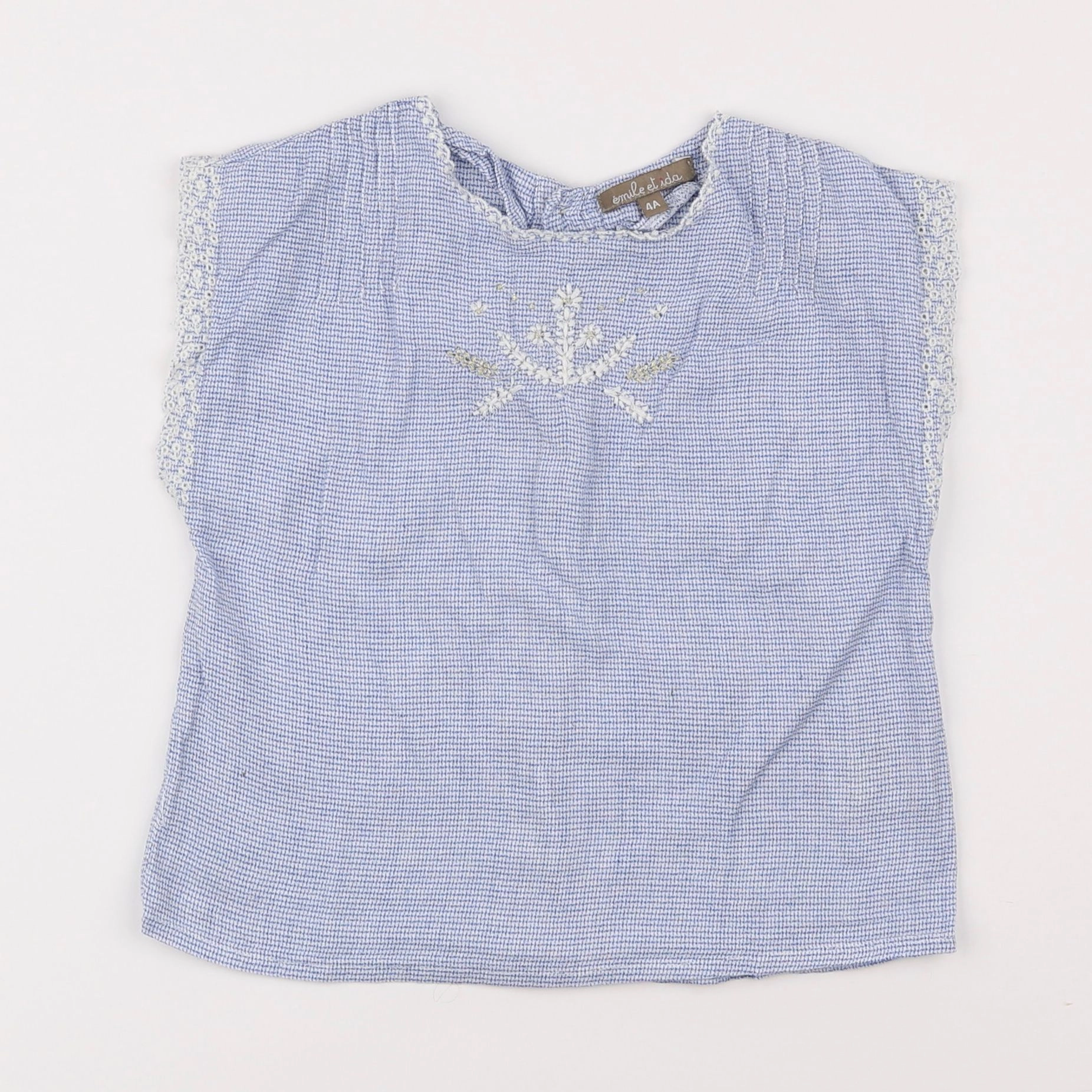 Emile et Ida - blouse bleu - 4 ans