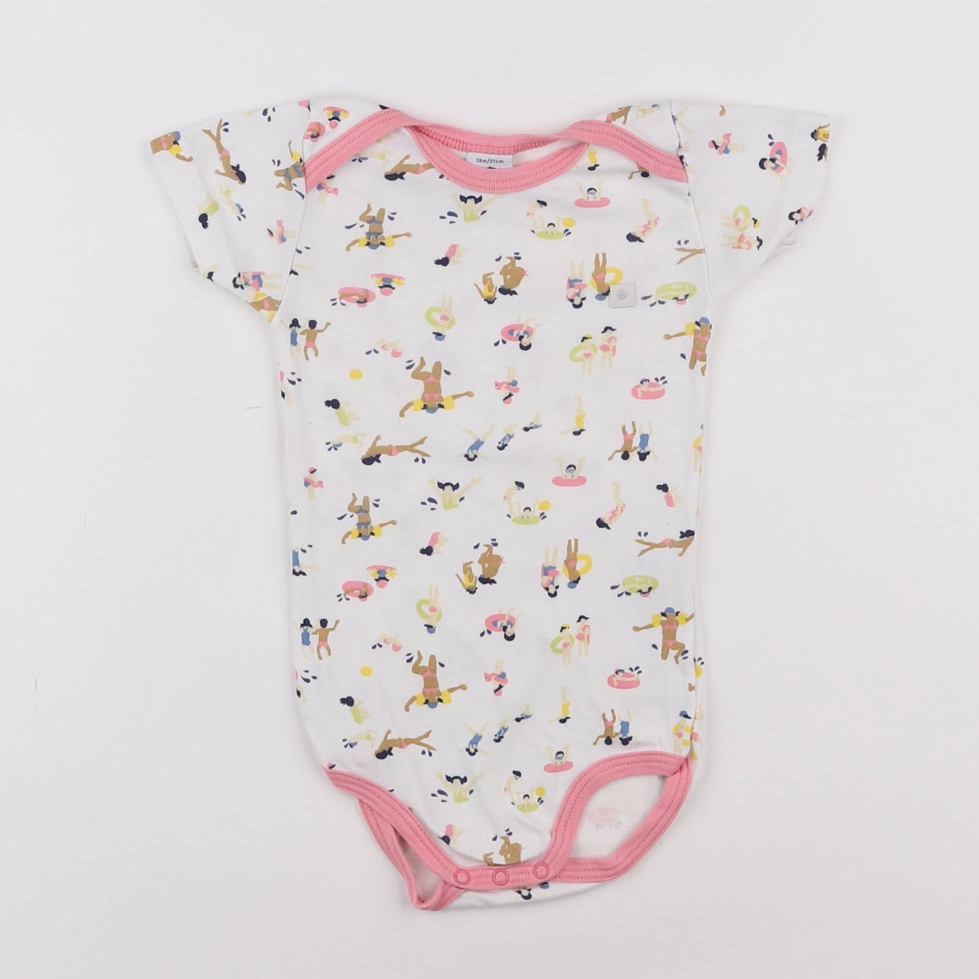 Petit Bateau - body blanc - 18 mois