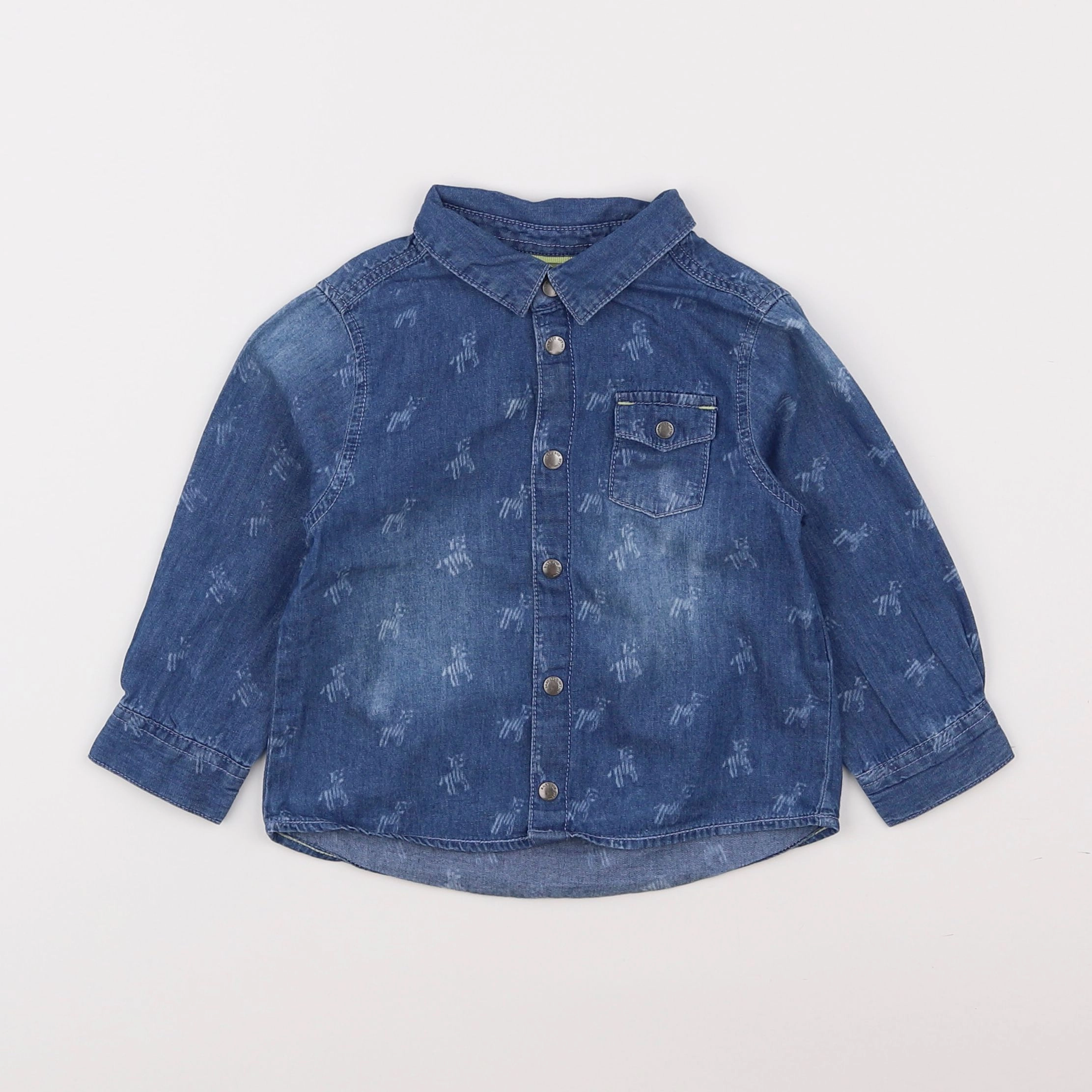 Tape à l'oeil - chemise bleu - 18 mois