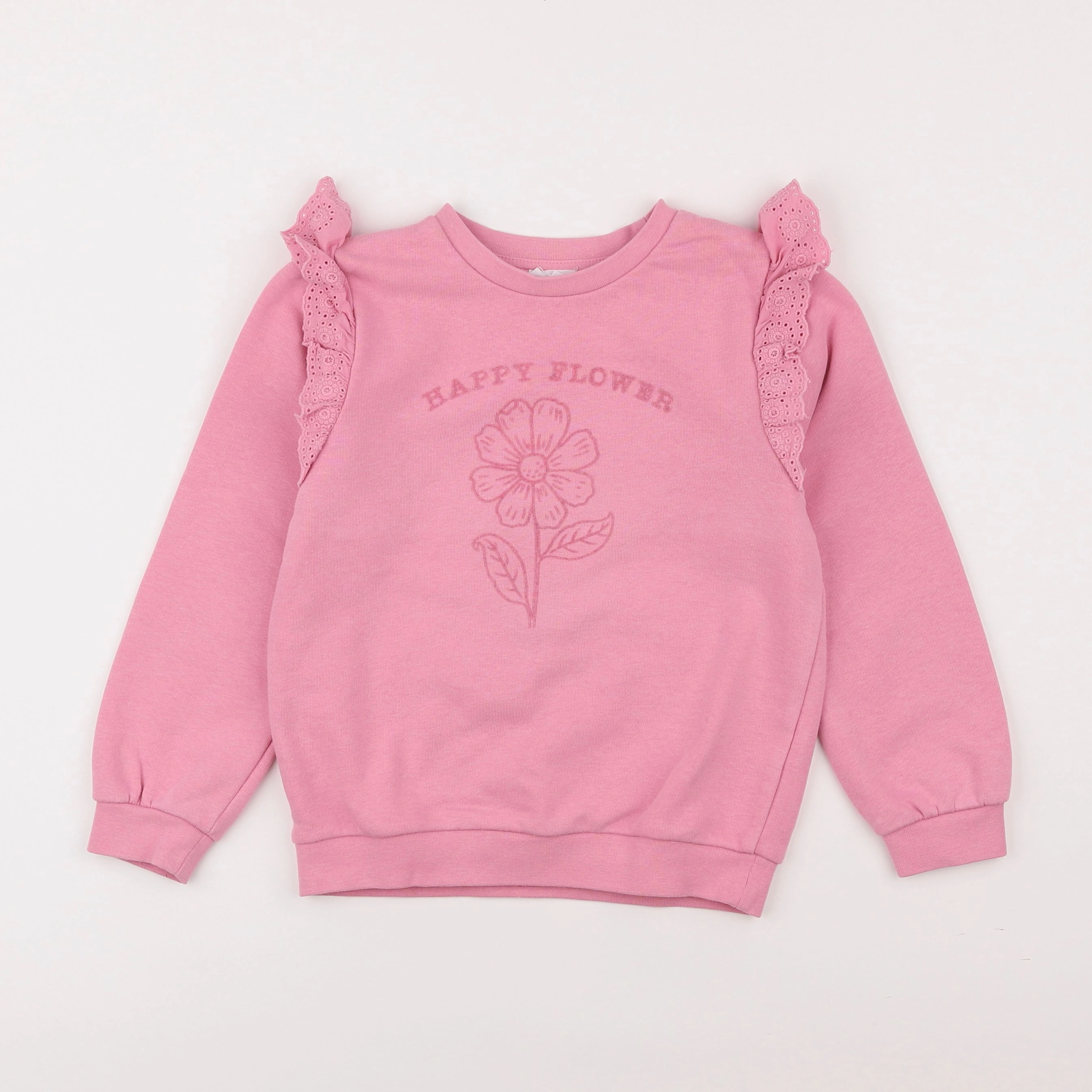 Vertbaudet - sweat rose - 7 ans