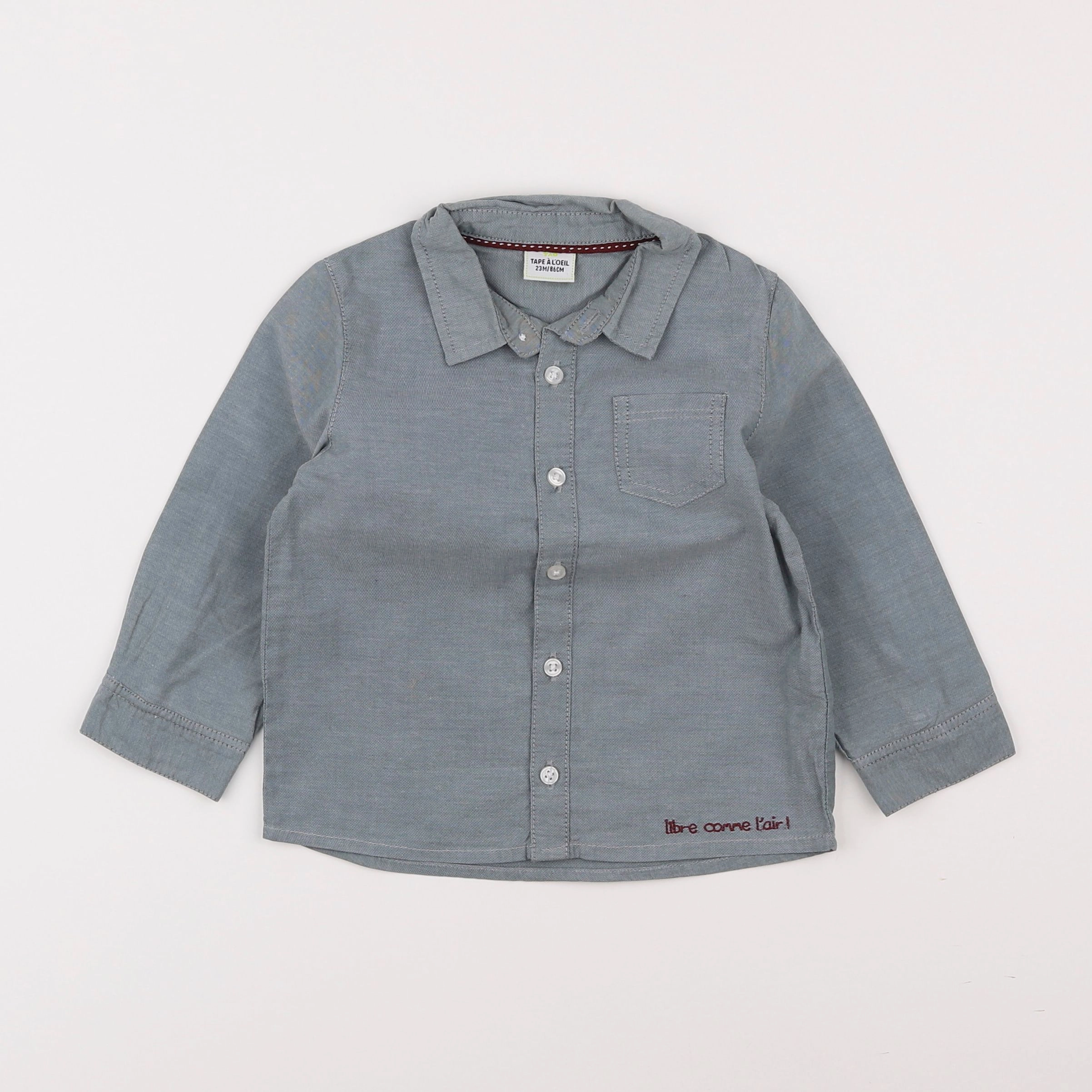 Tape à l'oeil - chemise bleu - 2 ans