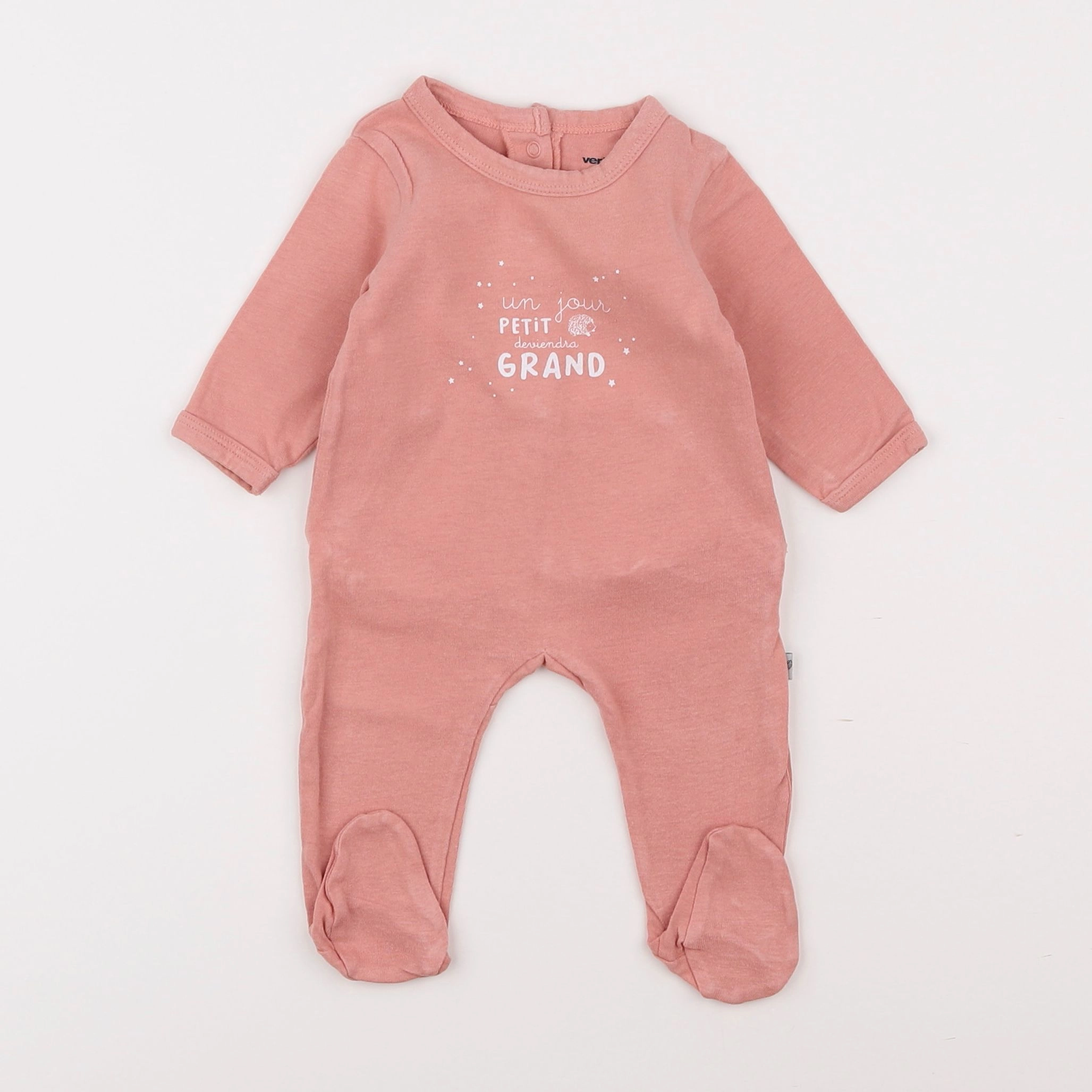 Vertbaudet - pyjama coton rose - 1 mois