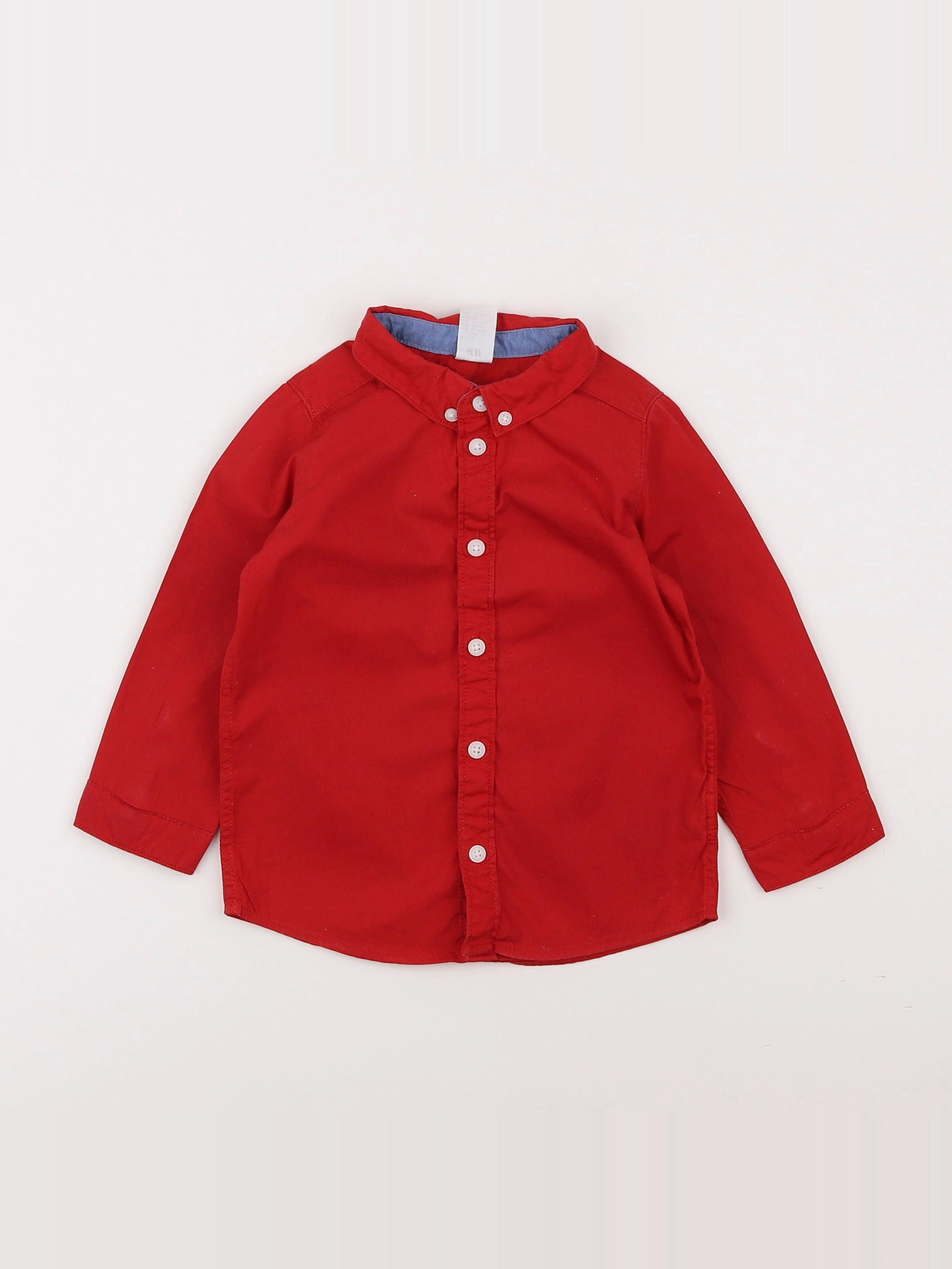 H&M - chemise rouge - 12/18 mois