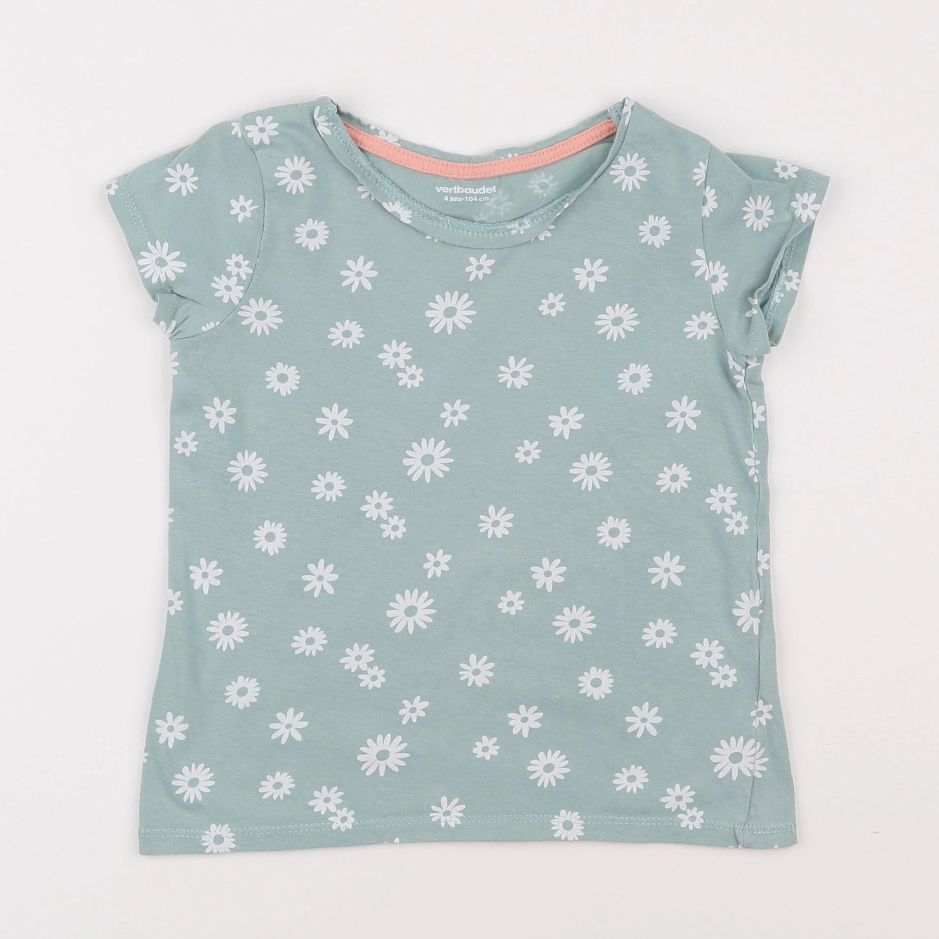 Vertbaudet - tee-shirt vert - 4 ans