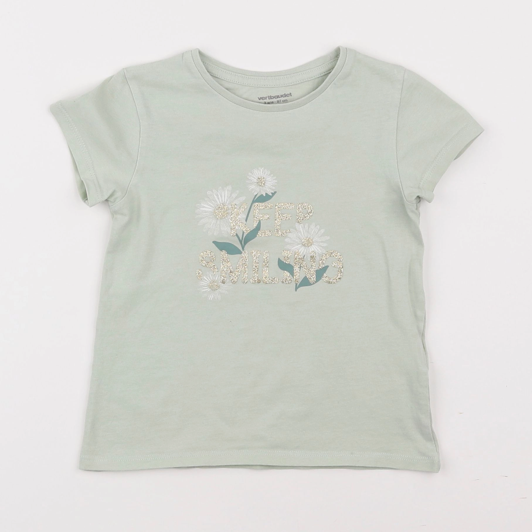 Vertbaudet - tee-shirt vert - 3 ans