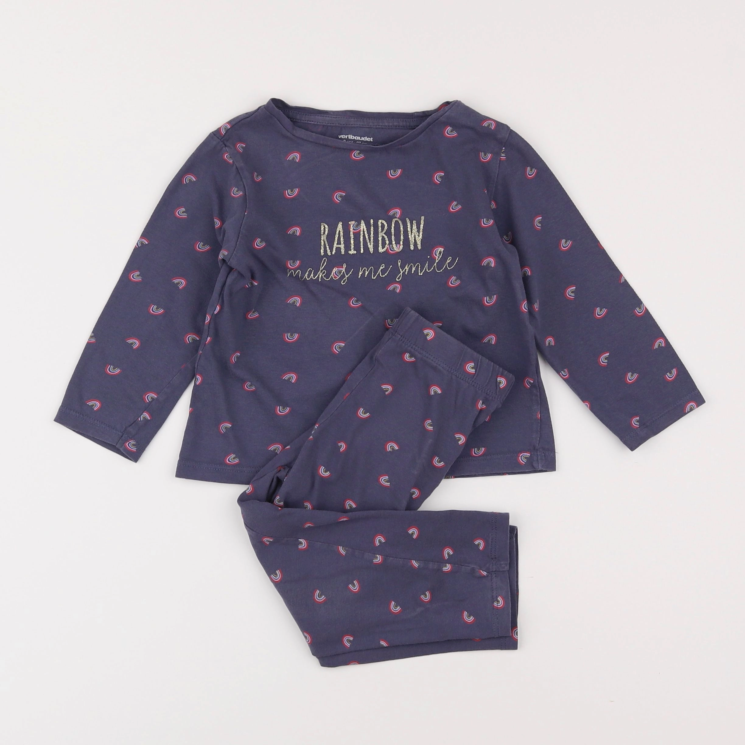 Vertbaudet - pyjama coton bleu - 3 ans