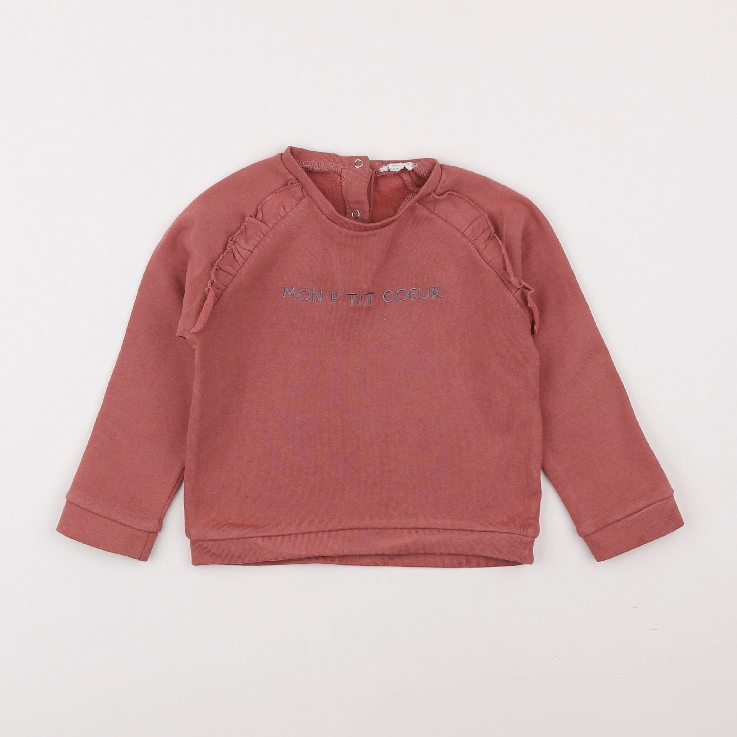 Vertbaudet - sweat rose - 2 ans