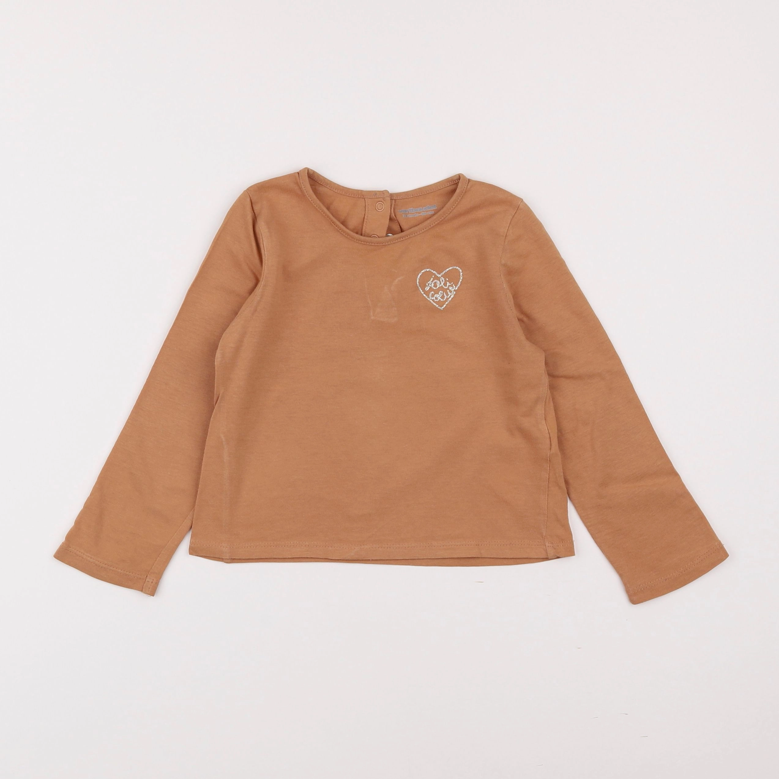 Vertbaudet - tee-shirt marron - 2 ans
