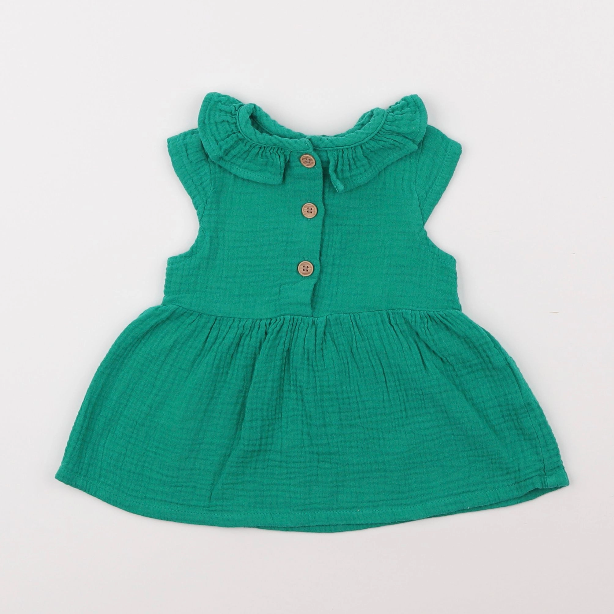 Vertbaudet - robe vert - 6 mois