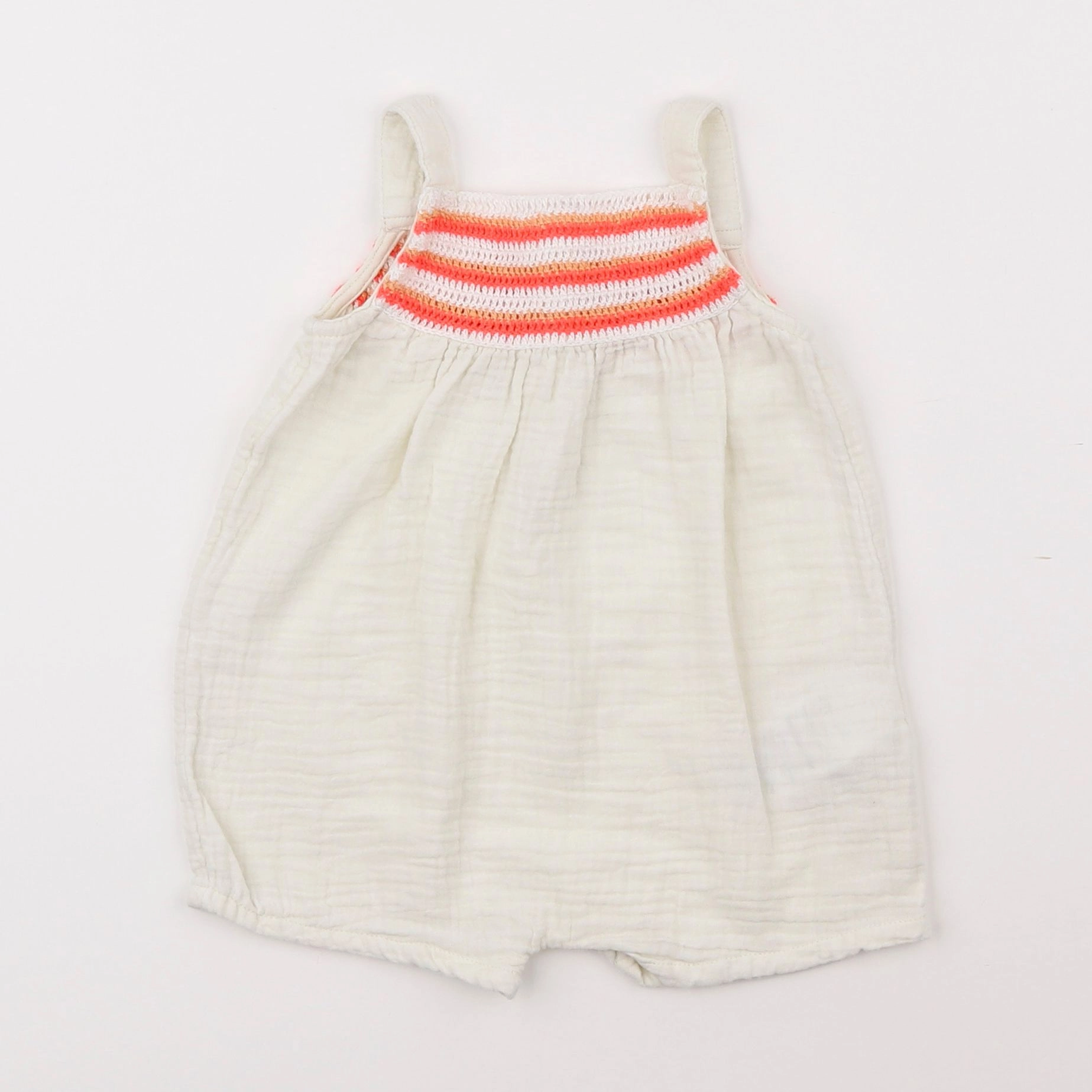Vertbaudet - combinaison beige - 6 mois