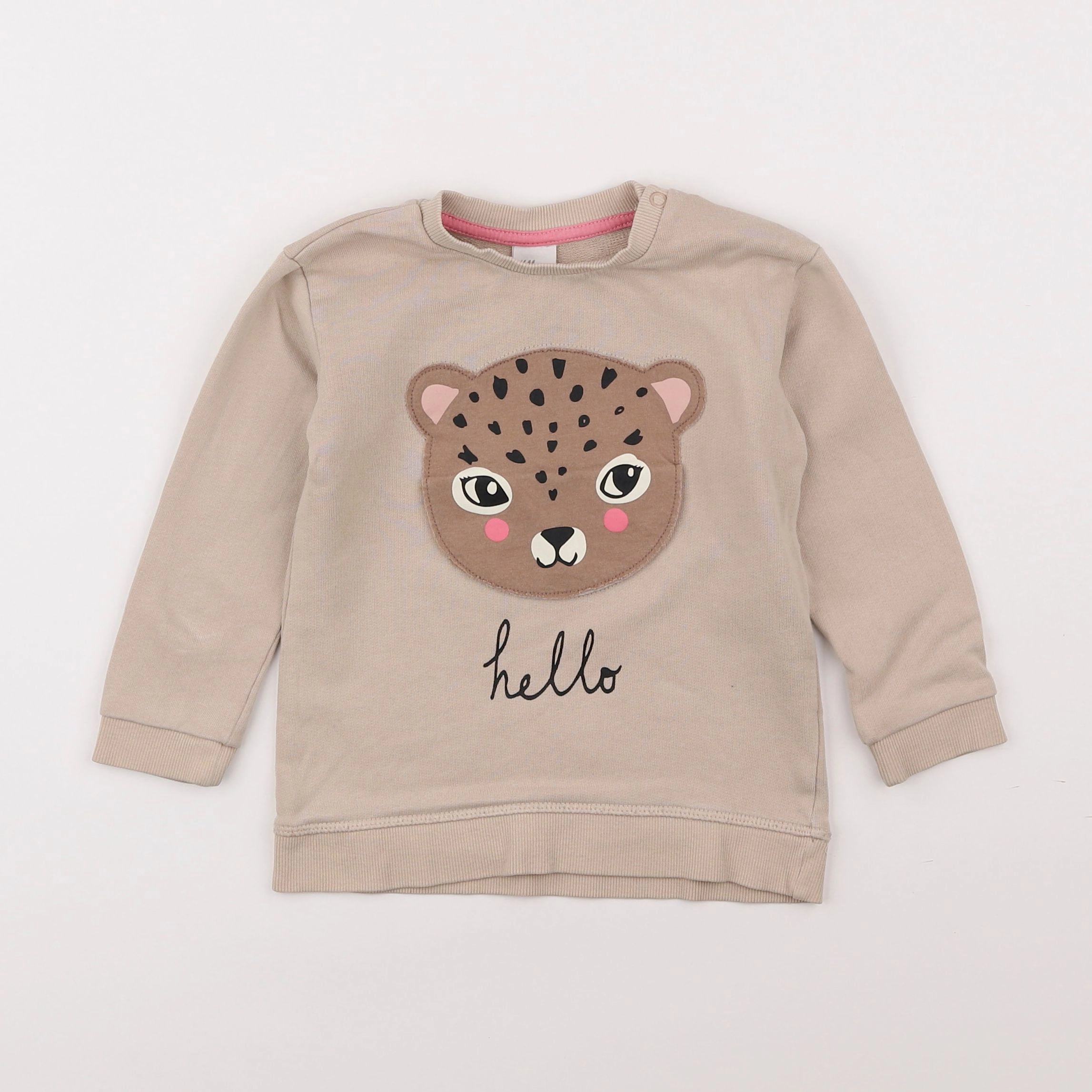 H&M - sweat beige - 18 mois à 2 ans