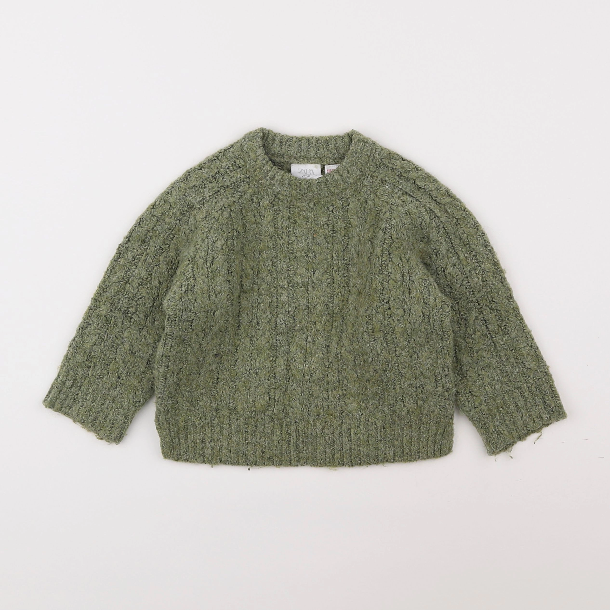 Zara - pull vert - 12/18 mois