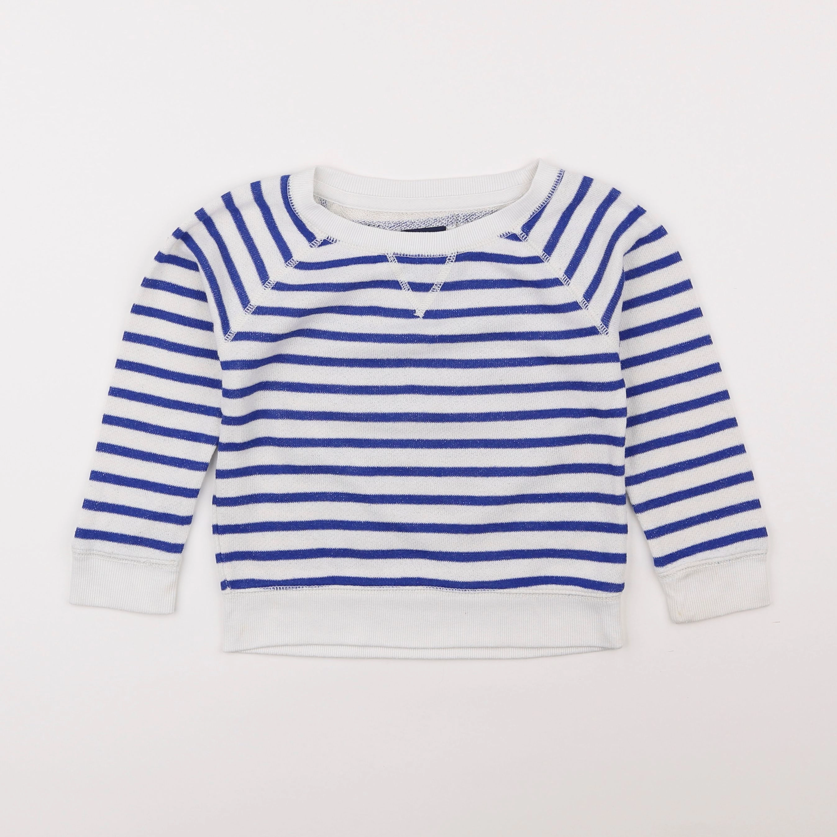 GAP - sweat blanc, bleu - 4/5 ans