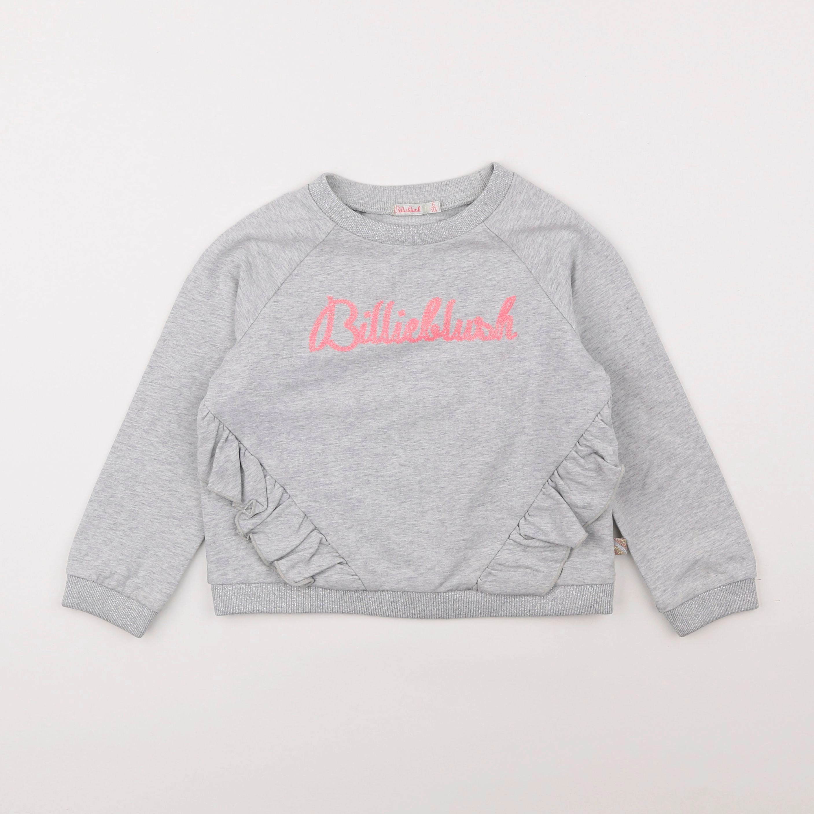 Billie Blush - sweat gris - 6 ans