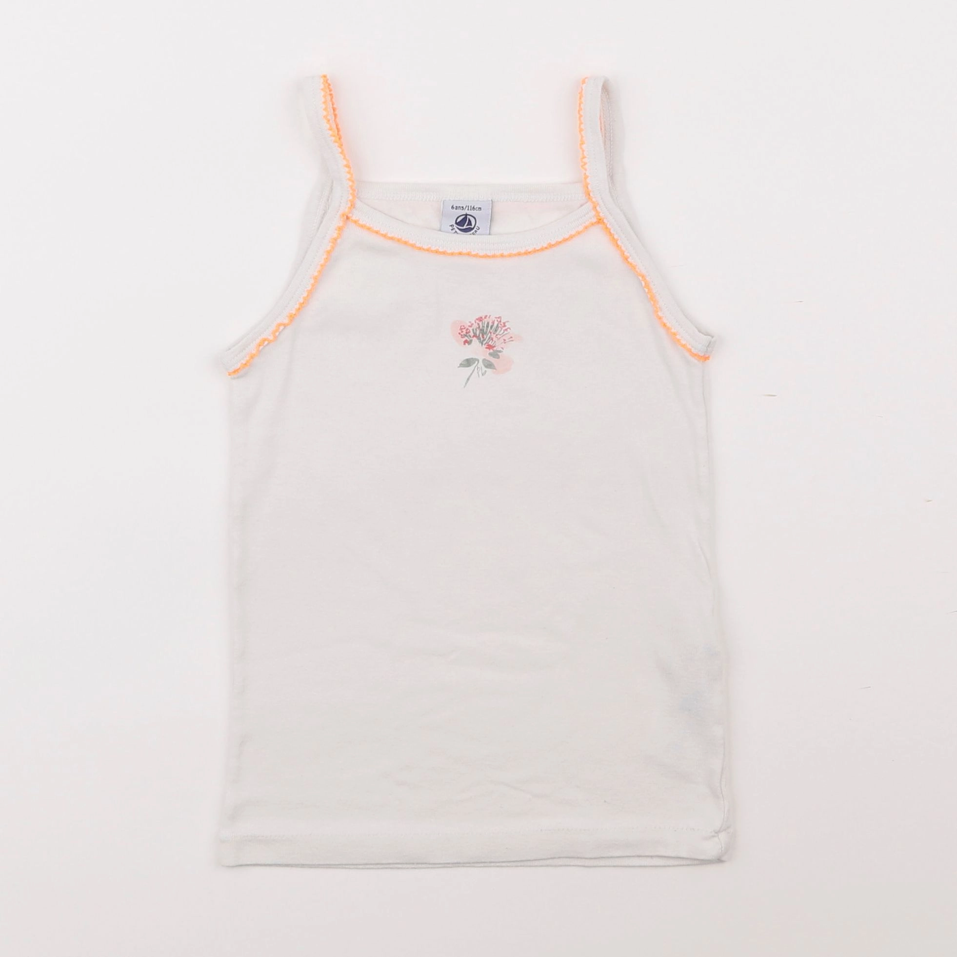 Petit Bateau - maillot de corps blanc - 6 ans