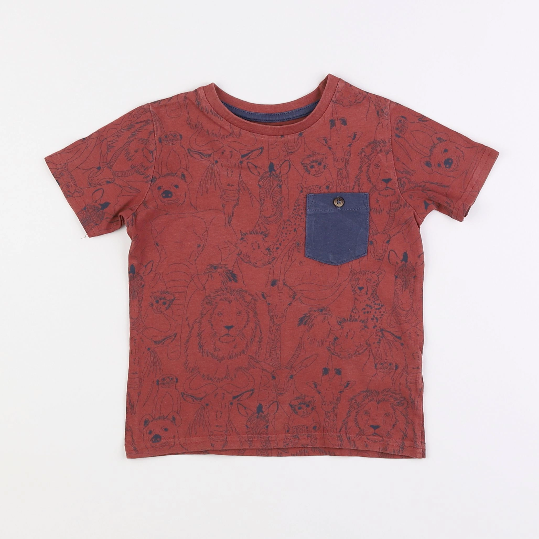 Vertbaudet - tee-shirt rouge - 4 ans