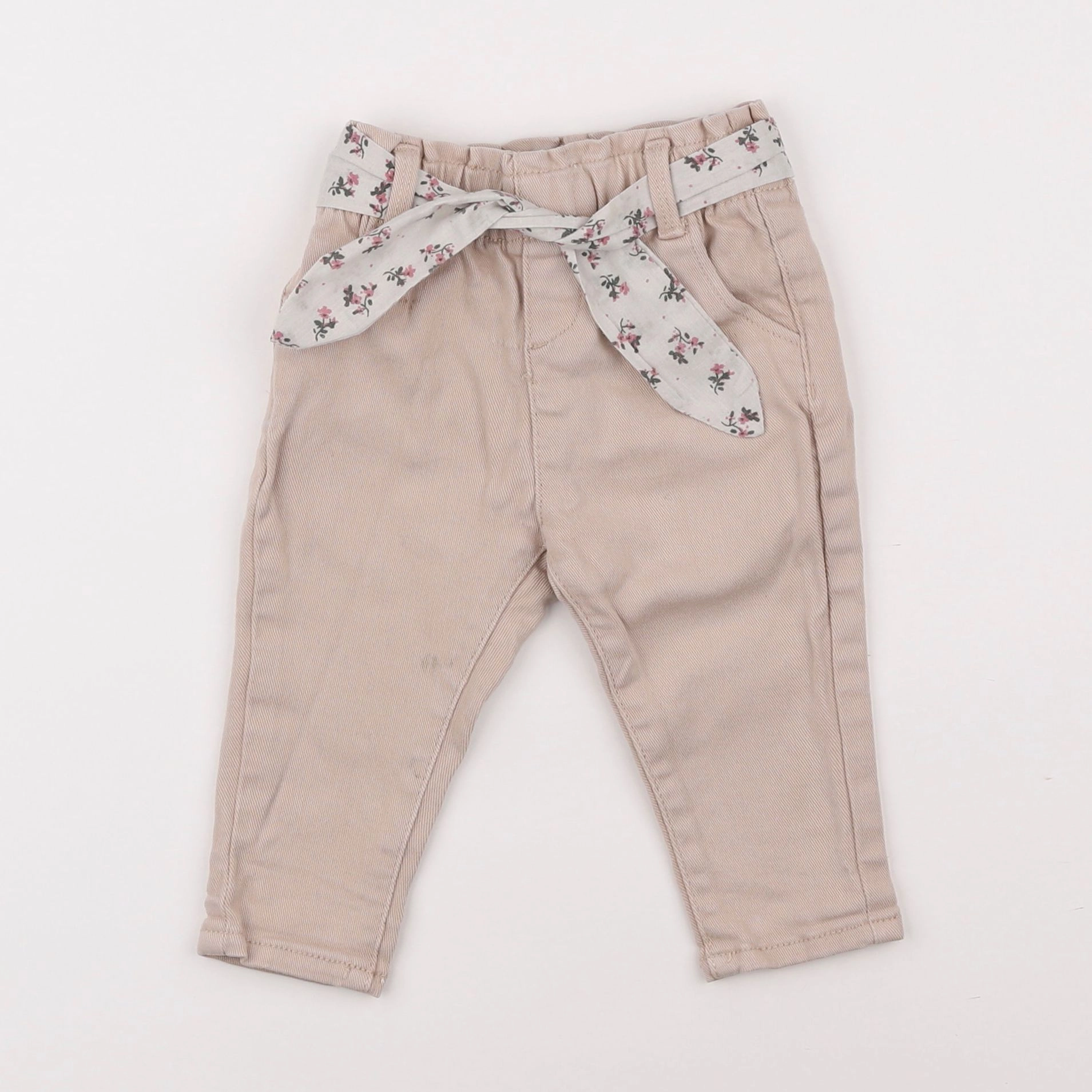 Vertbaudet - jean beige - 9 mois