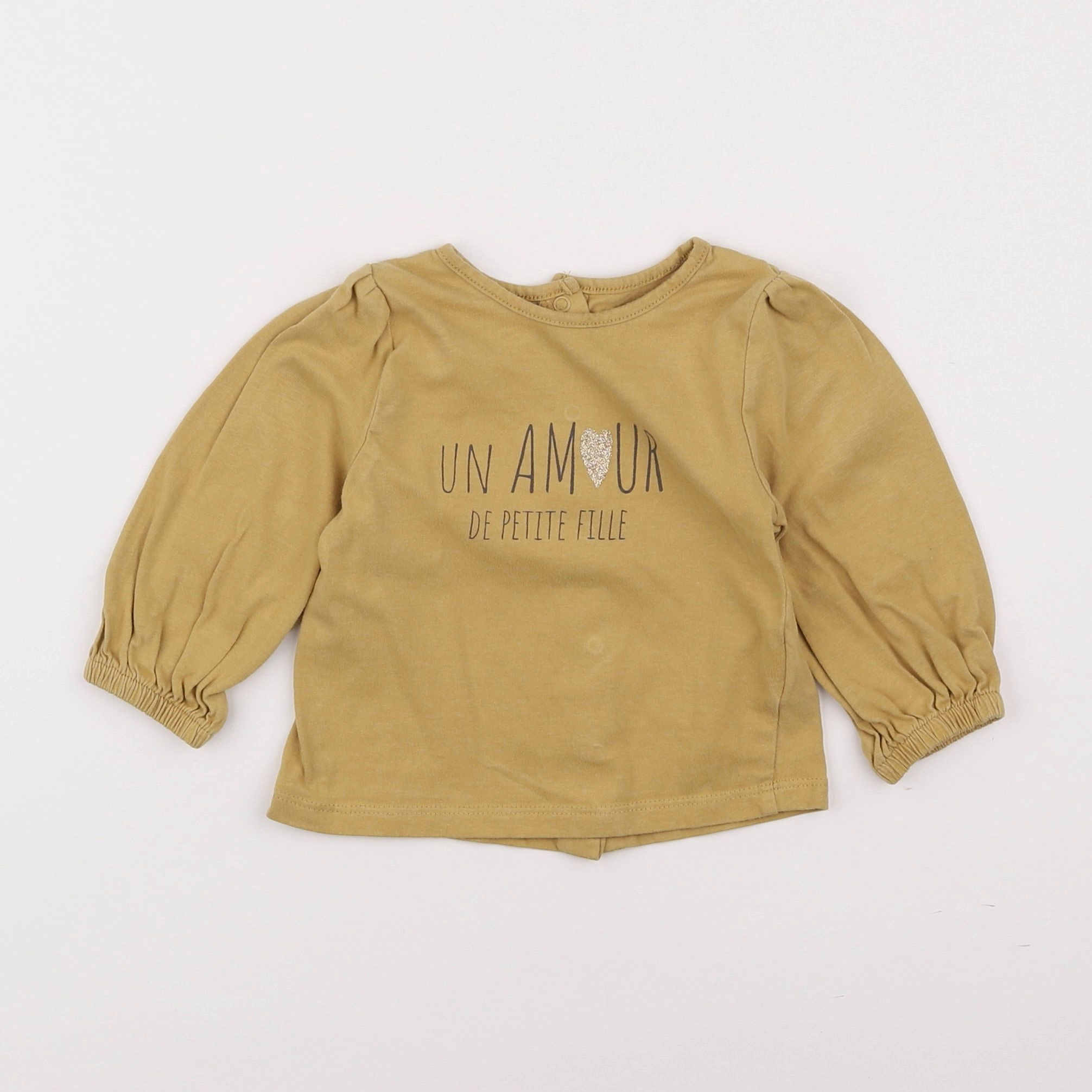 Vertbaudet - tee-shirt jaune - 9 mois
