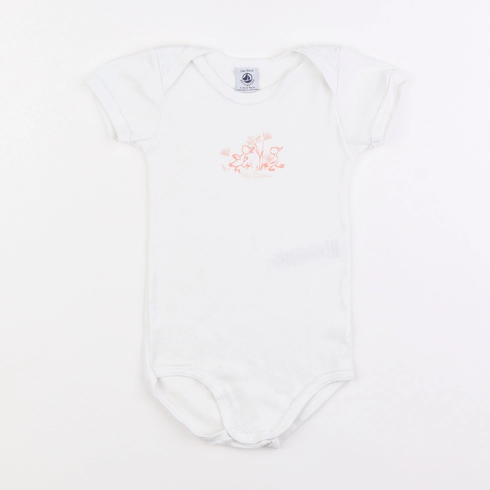 Petit Bateau - body blanc - 2 ans