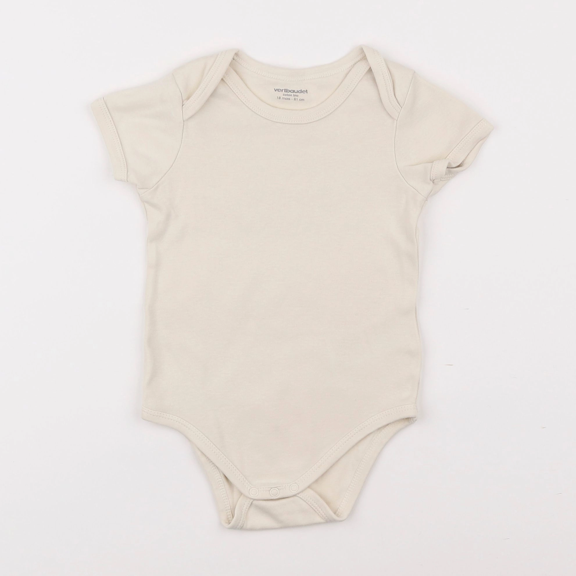 Vertbaudet - body beige - 18 mois