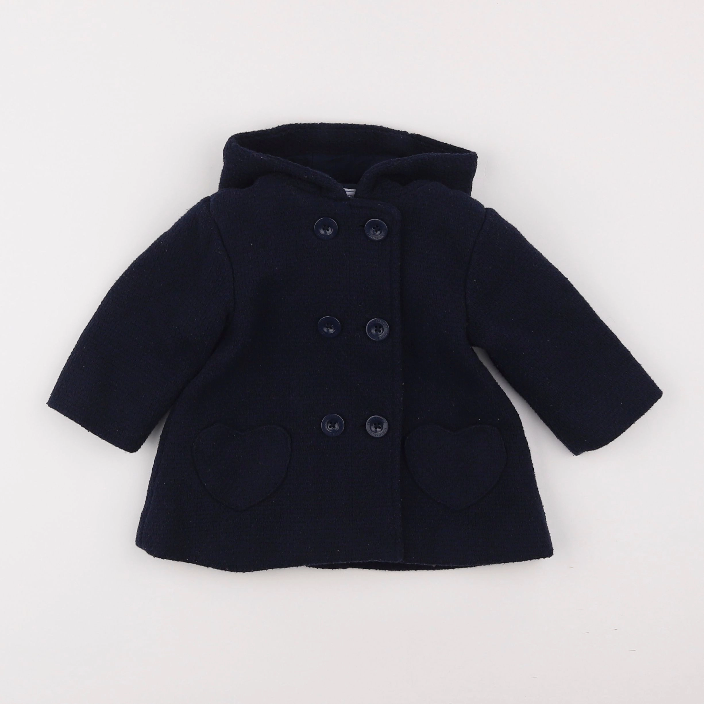 Vertbaudet - manteau bleu - 6 mois