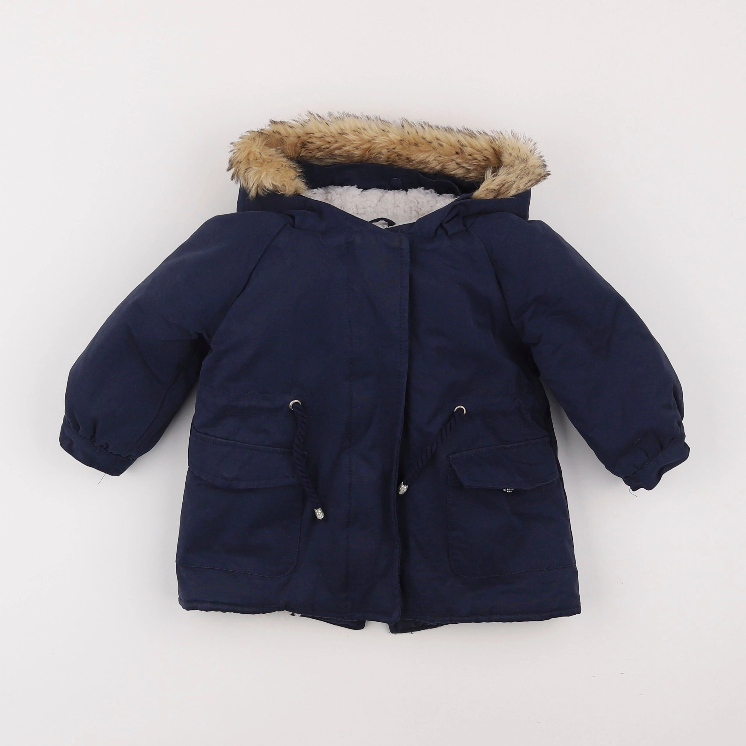 Vertbaudet - manteau bleu - 12 mois