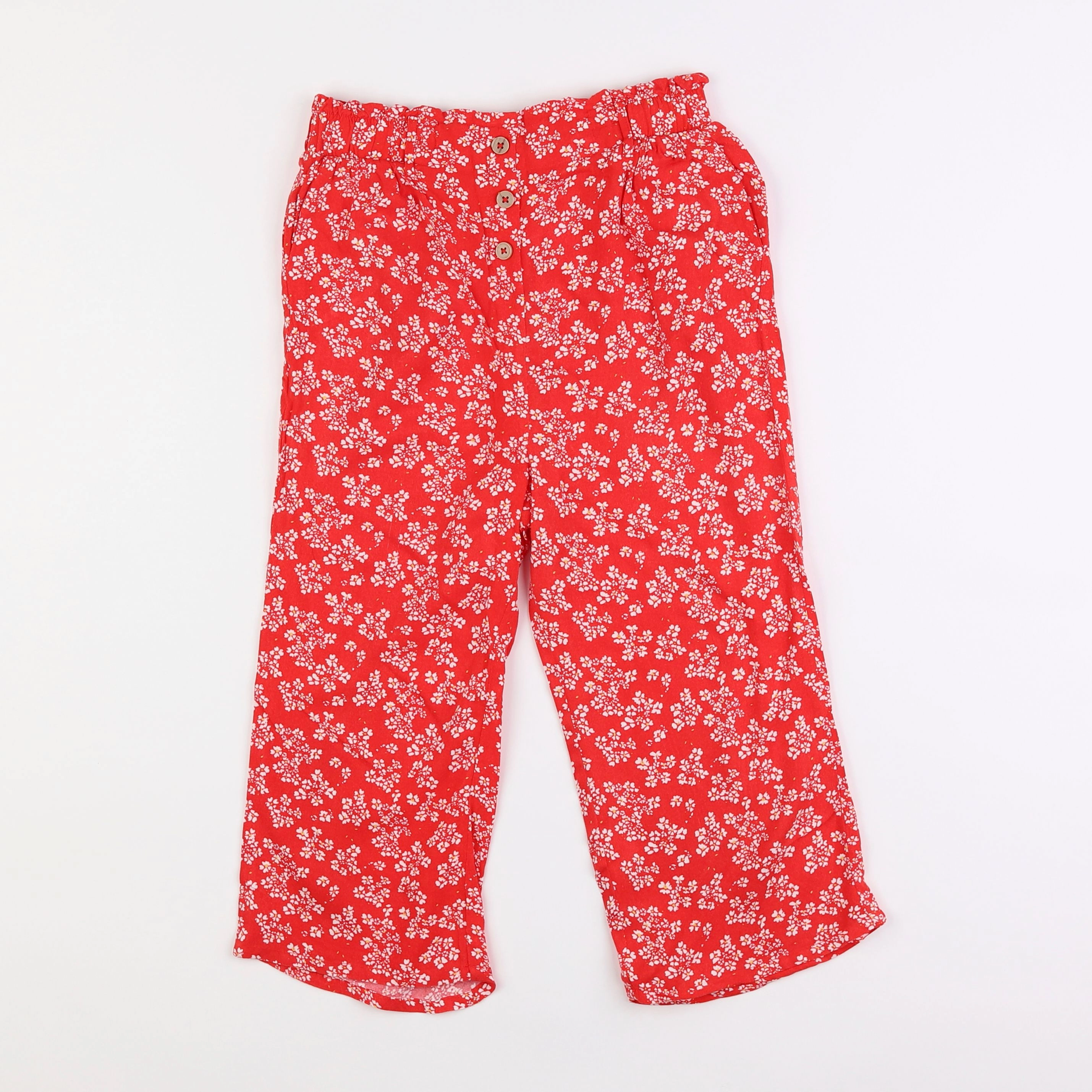 Vertbaudet - pantalon rouge - 10 ans