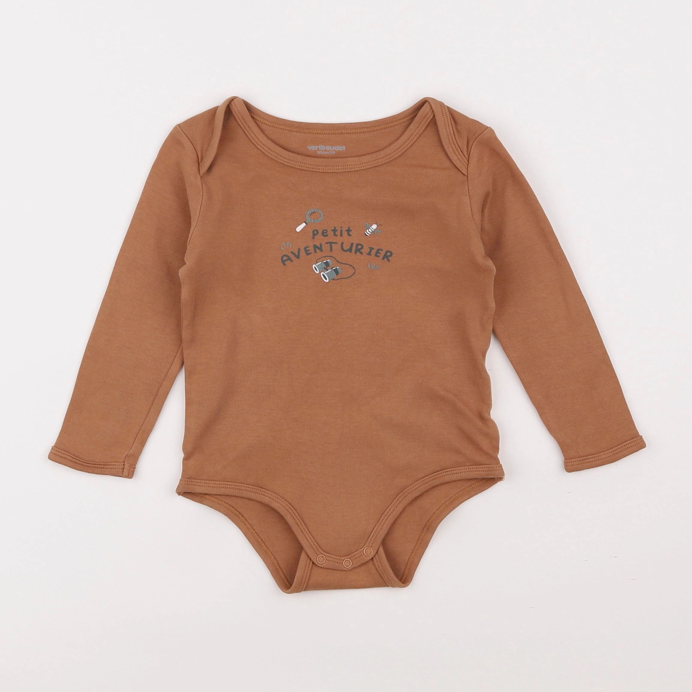 Vertbaudet - body marron - 3 ans