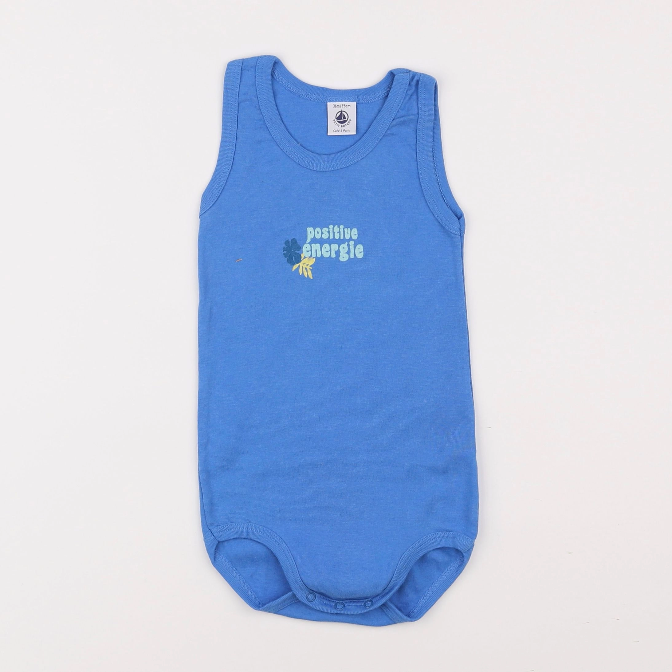 Petit Bateau - body bleu - 3 ans