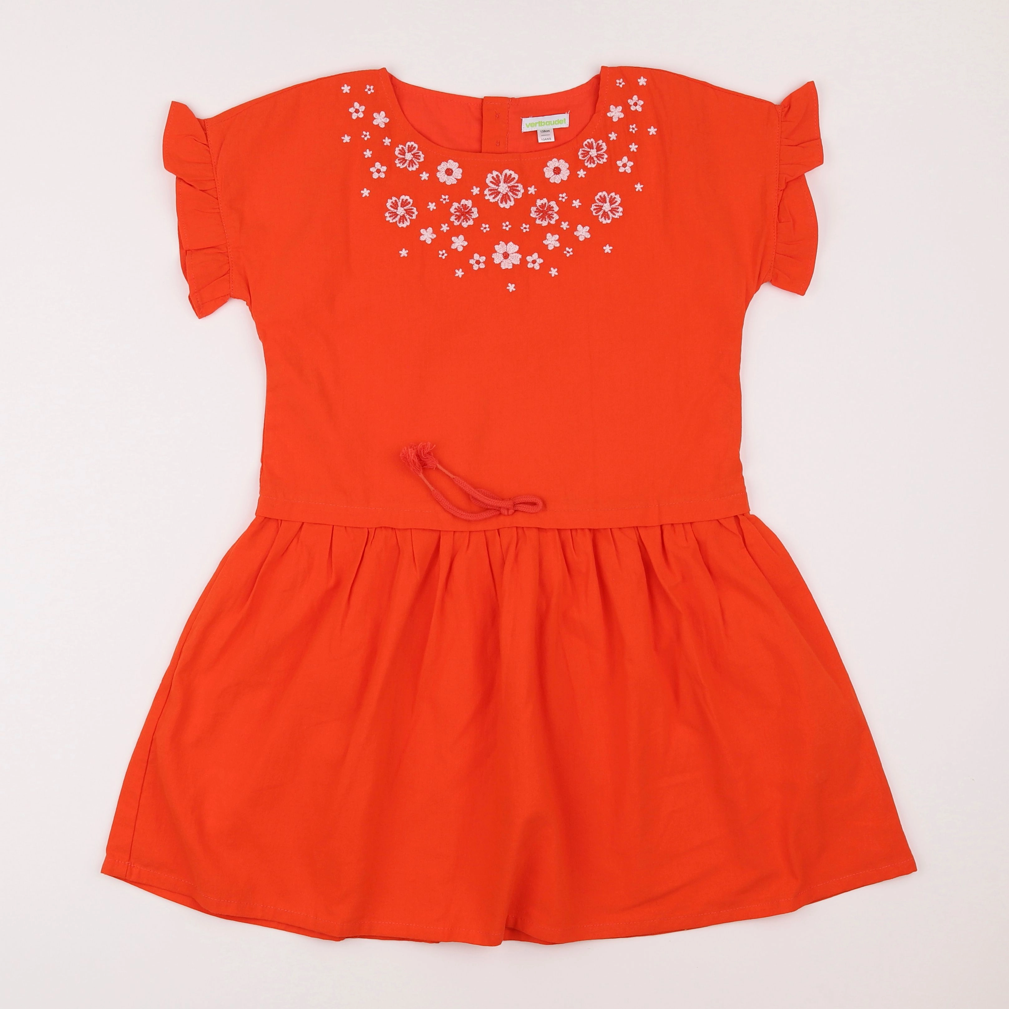 Vertbaudet - robe orange - 10 ans