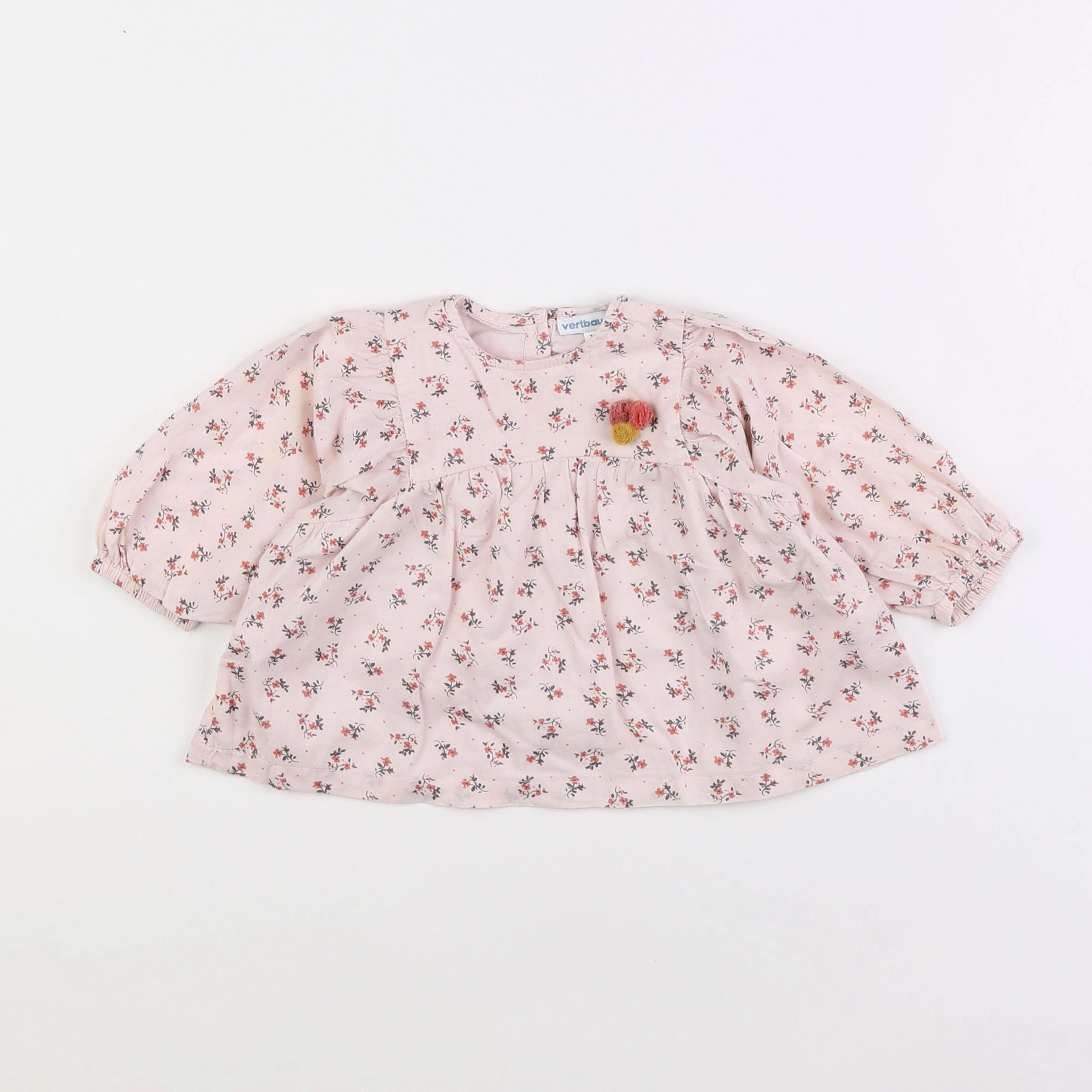Vertbaudet - blouse rose - 9 mois