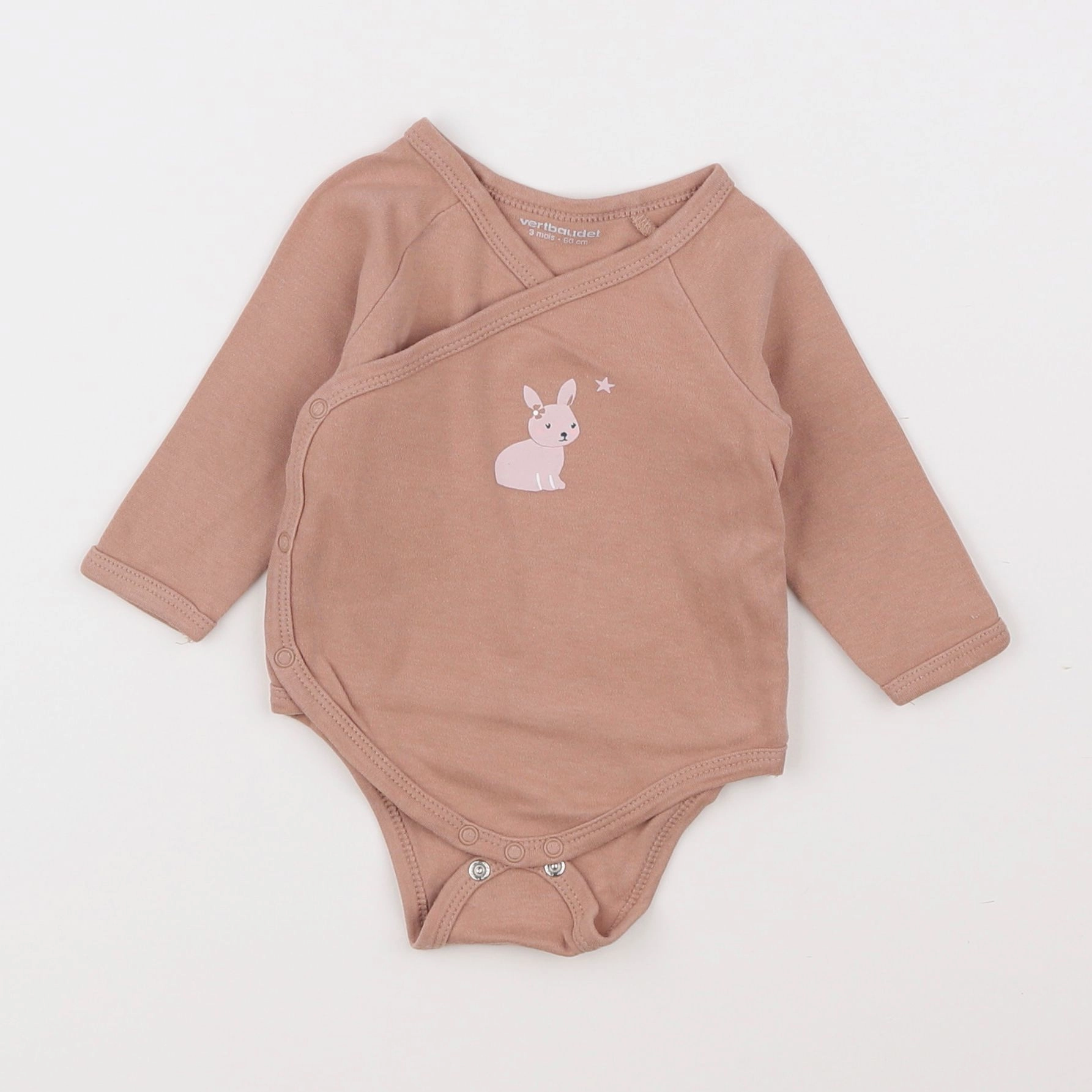 Vertbaudet - body rose - 3 mois