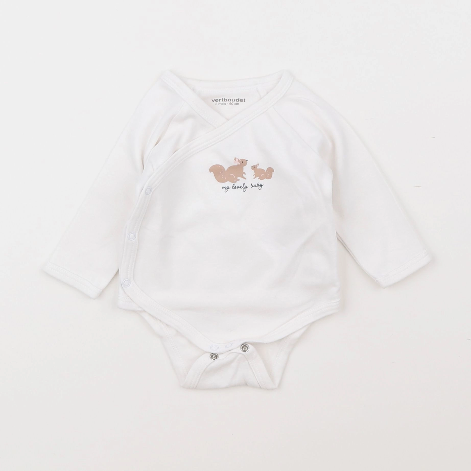 Vertbaudet - body blanc - 3 mois