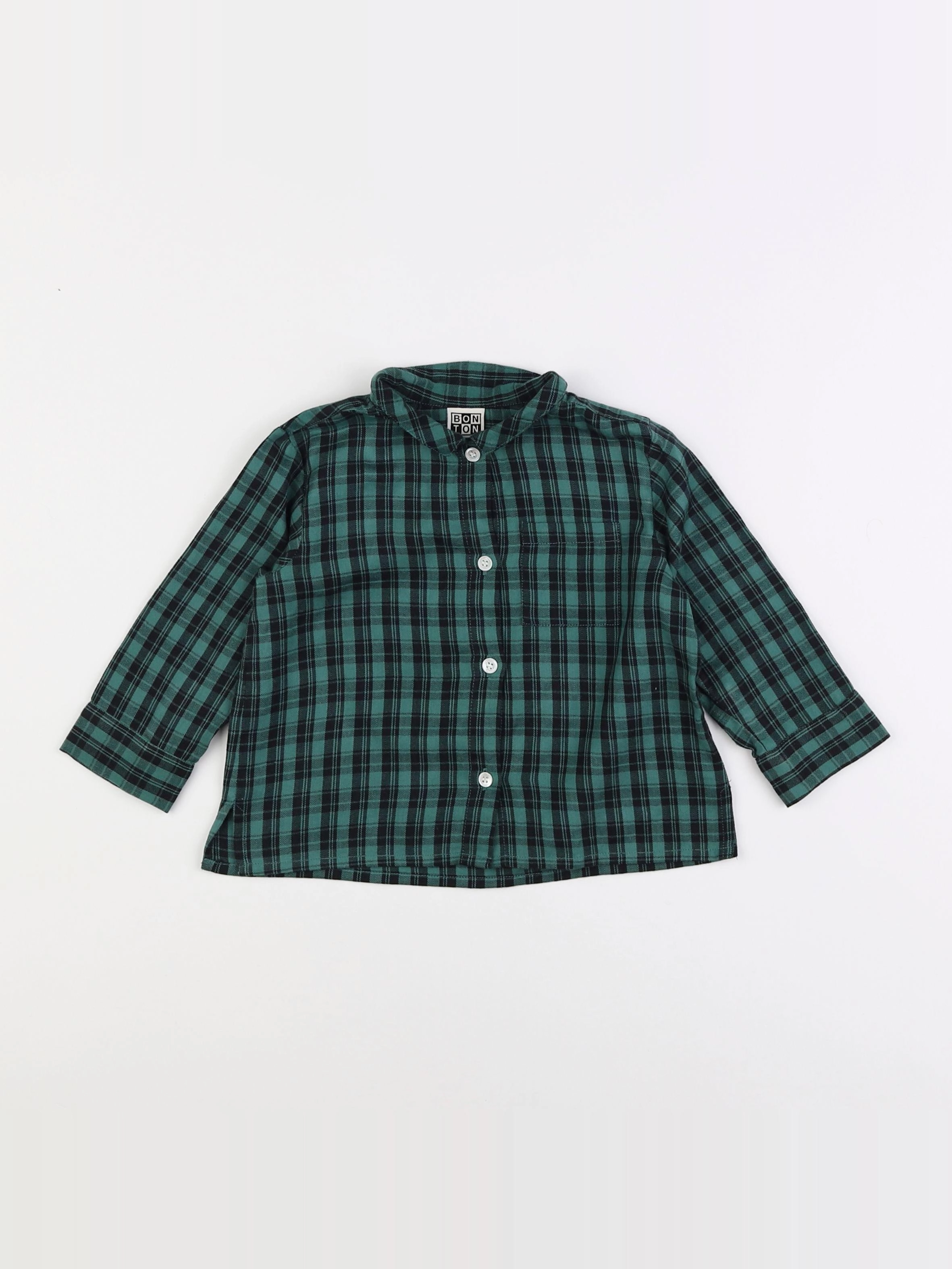 Bonton - chemise vert - 18 mois