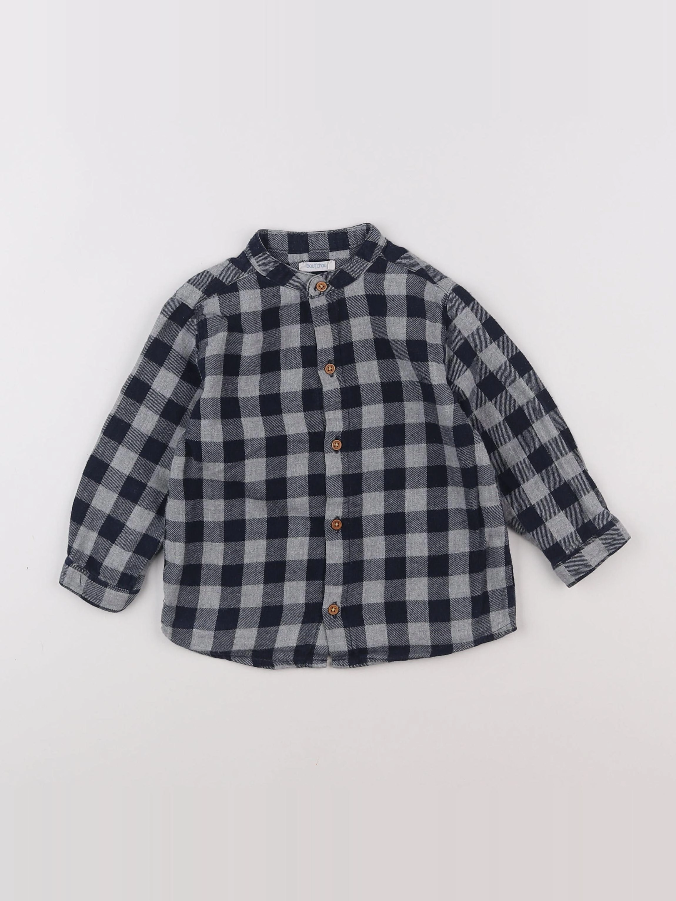 Boutchou - chemise bleu - 18 mois