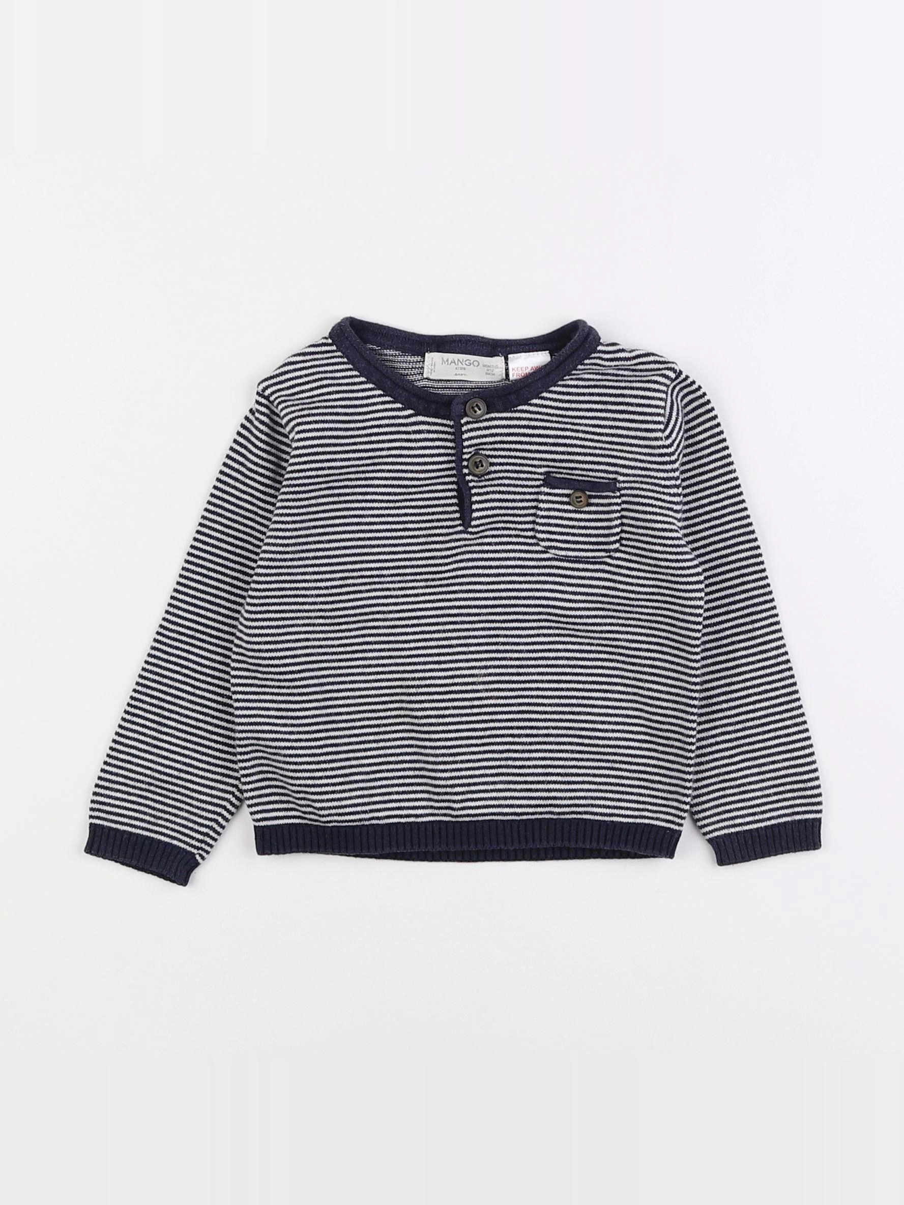 Mango - pull bleu - 9/12 mois