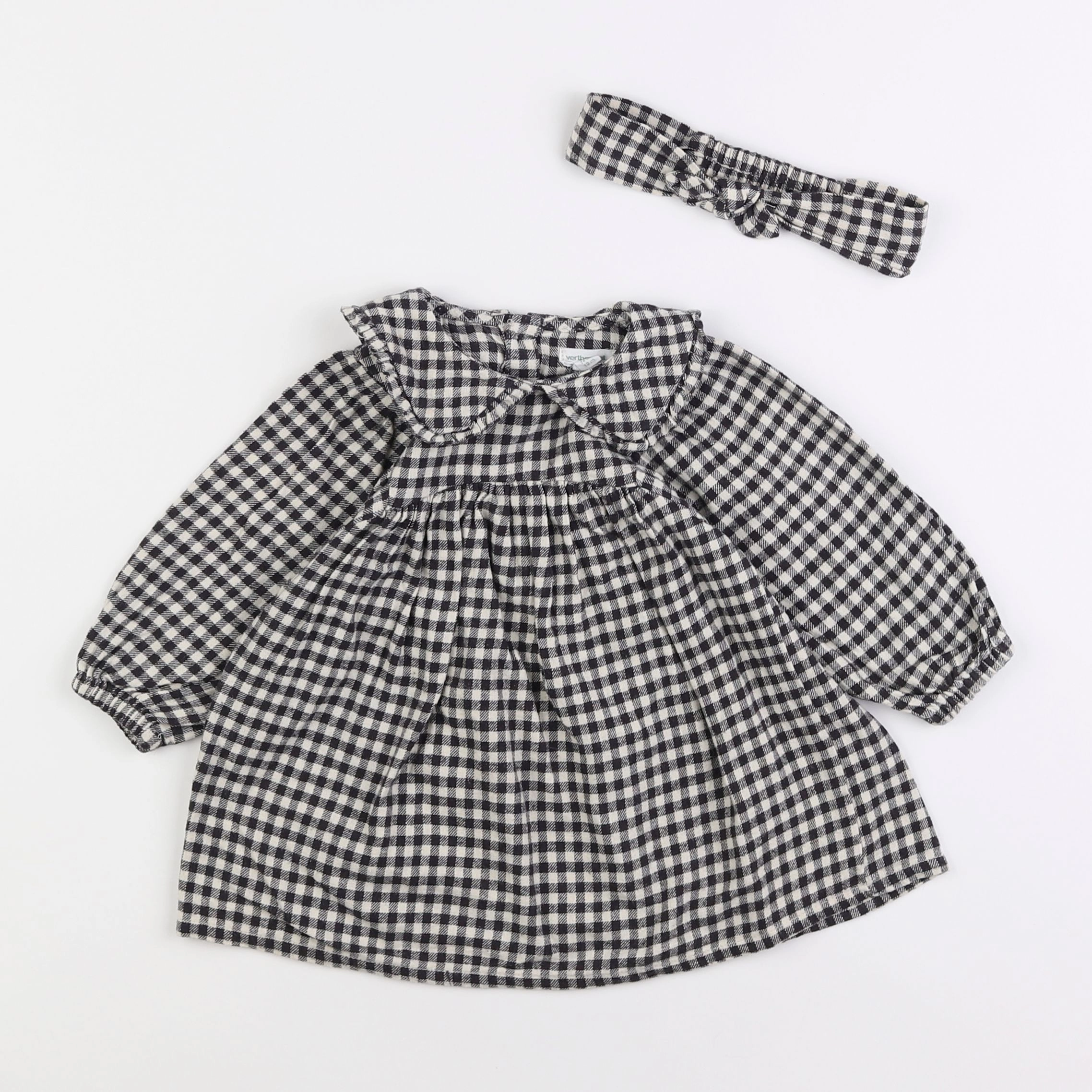 Vertbaudet - robe gris - 12 mois