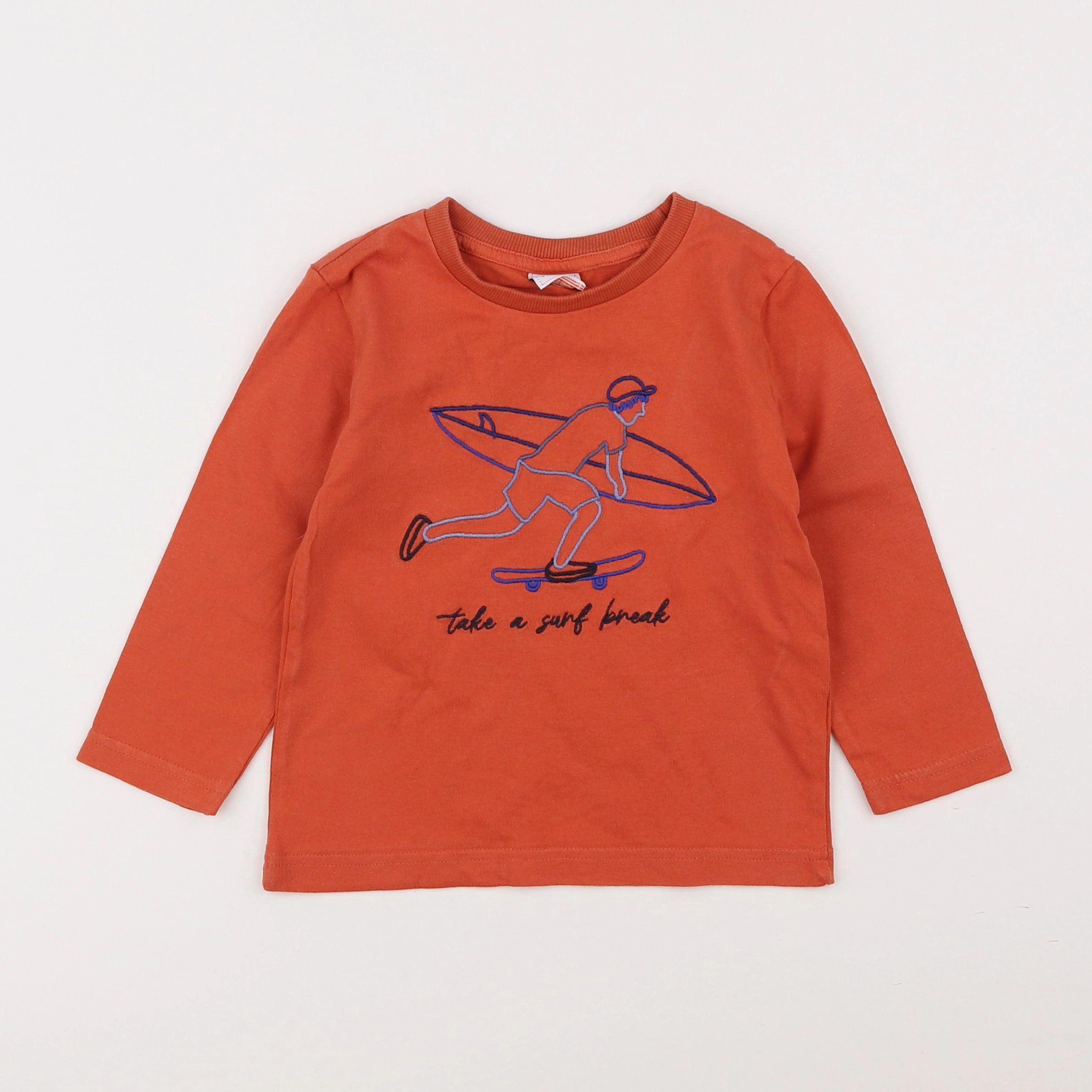 Tape à l'oeil - tee-shirt orange - 2/3 ans