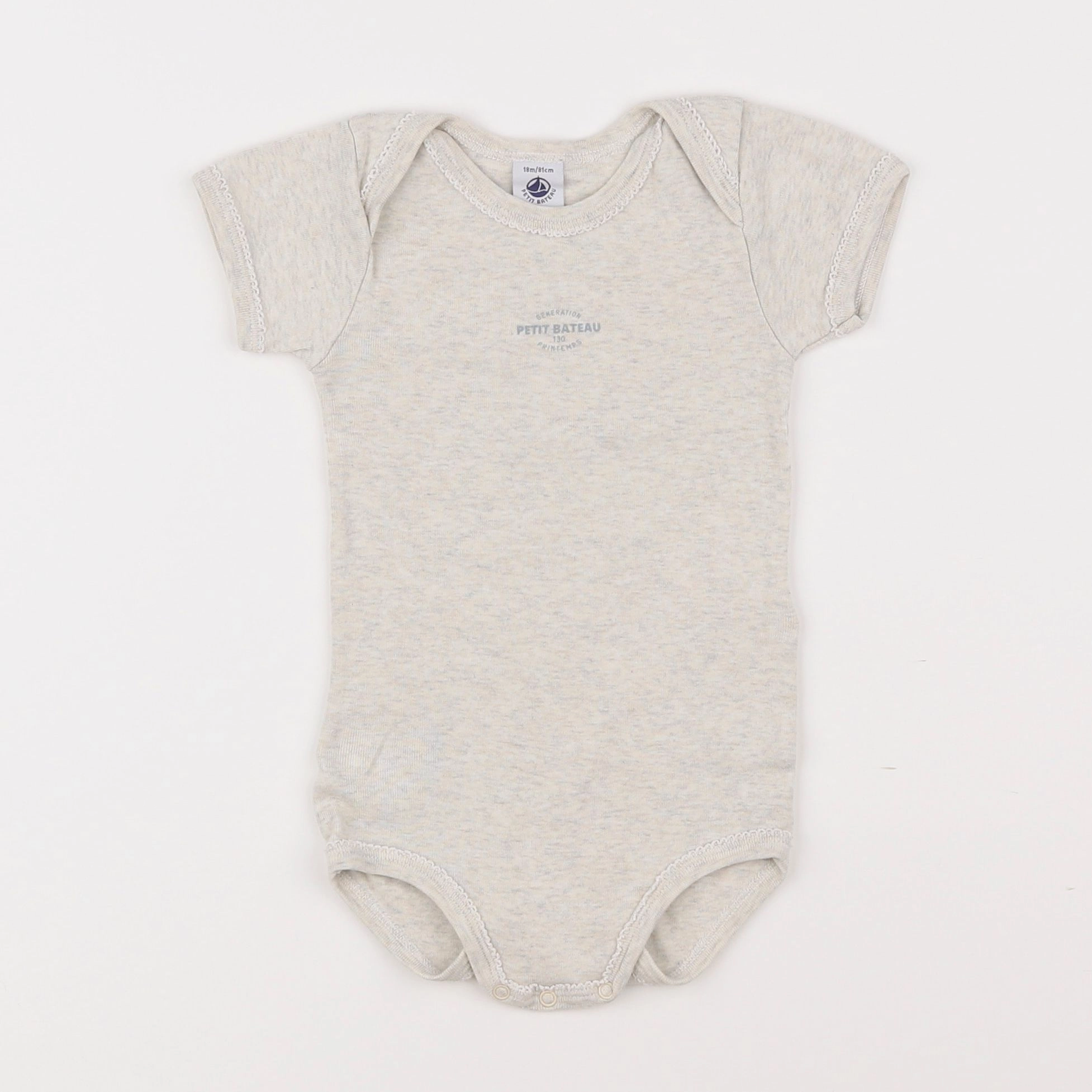 Petit Bateau - body beige - 18 mois