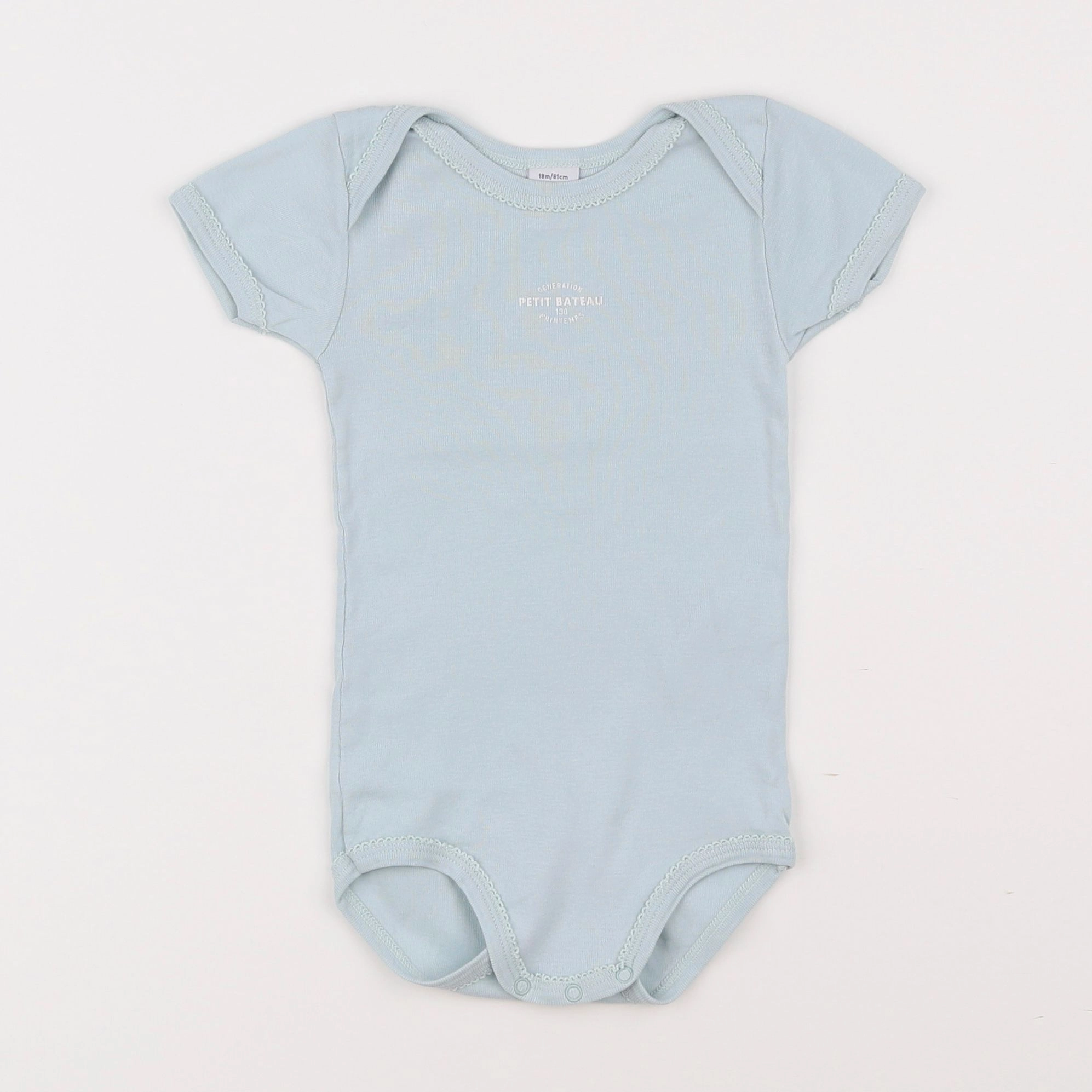 Petit Bateau - body bleu - 18 mois