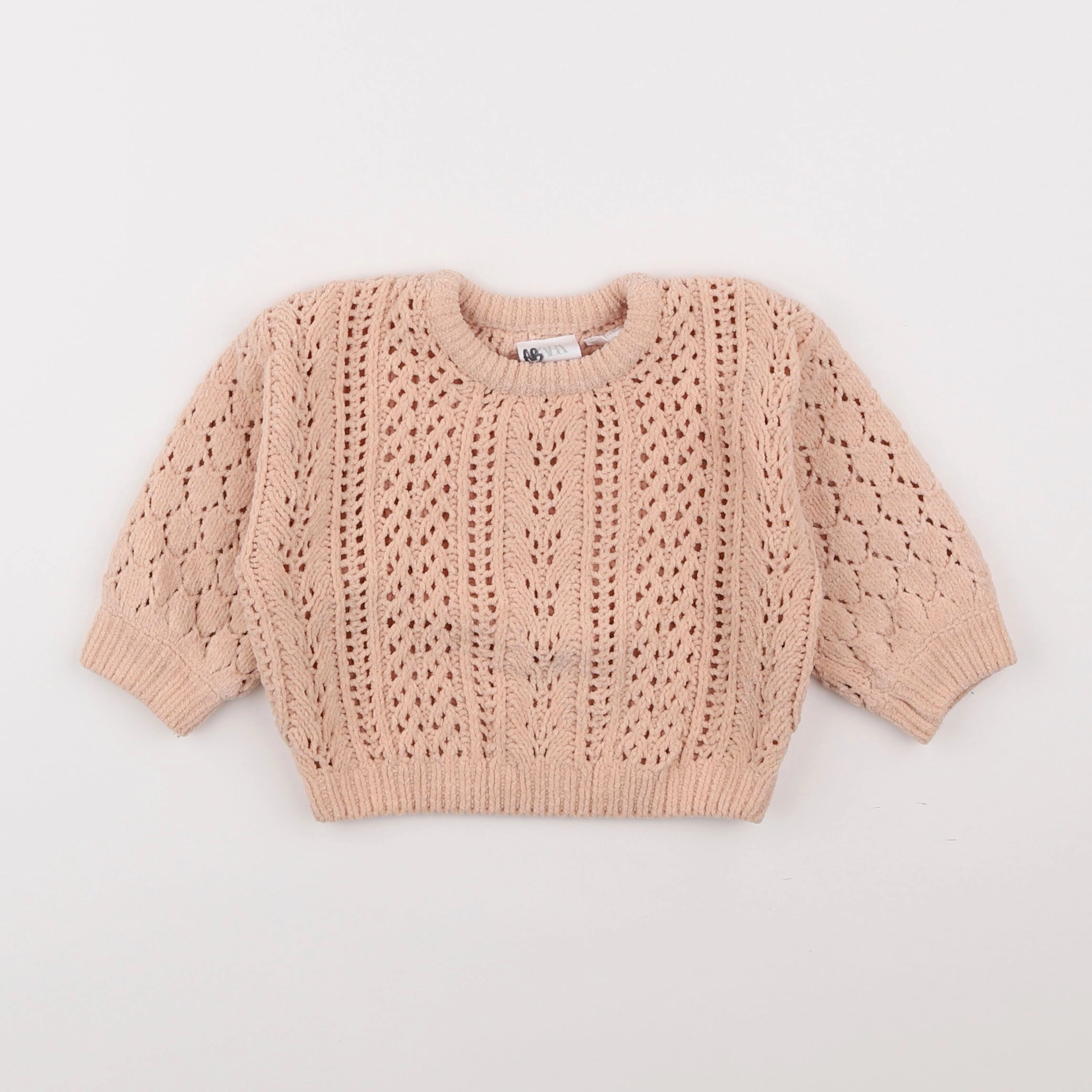 Zara - pull rose - 6/9 mois