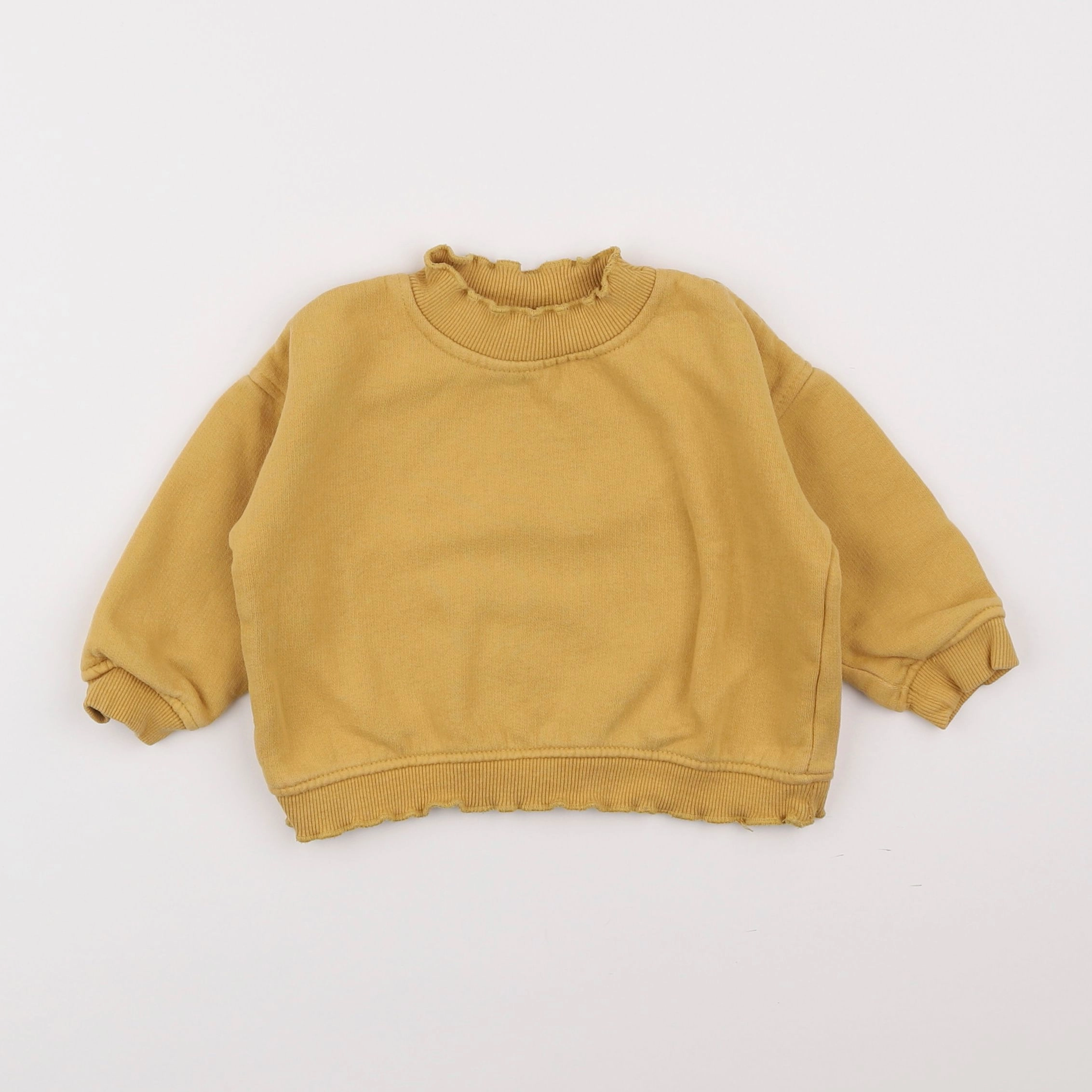 Zara - sweat jaune - 9/12 mois