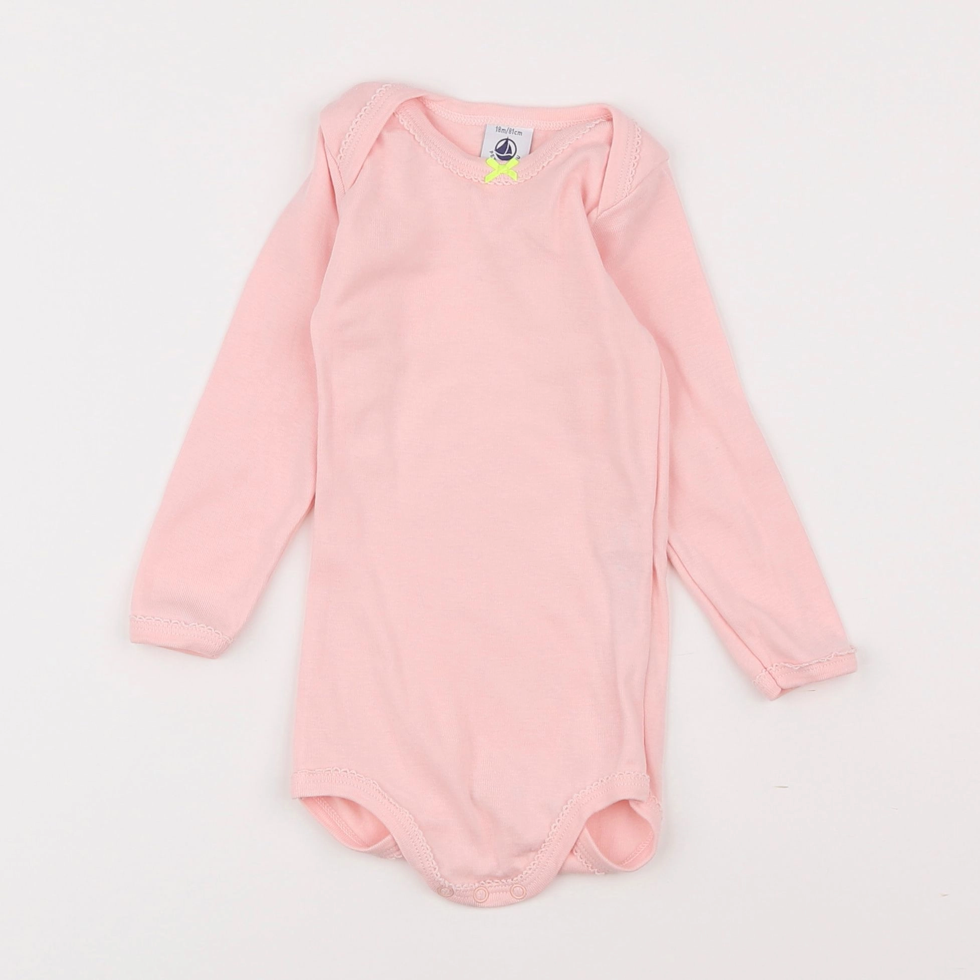 Petit Bateau - body rose - 18 mois