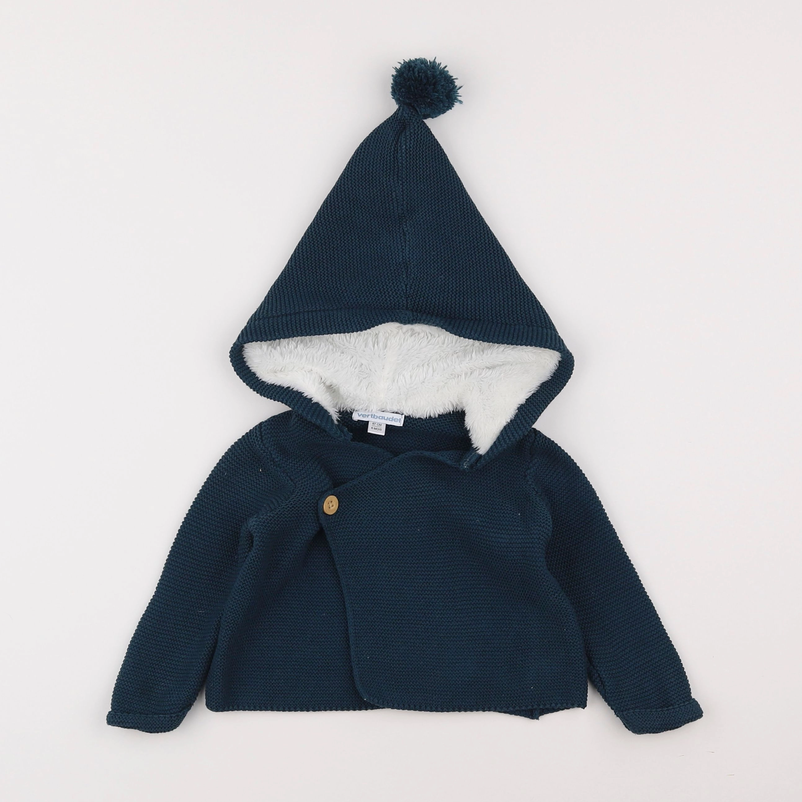 Vertbaudet - gilet bleu - 6 mois