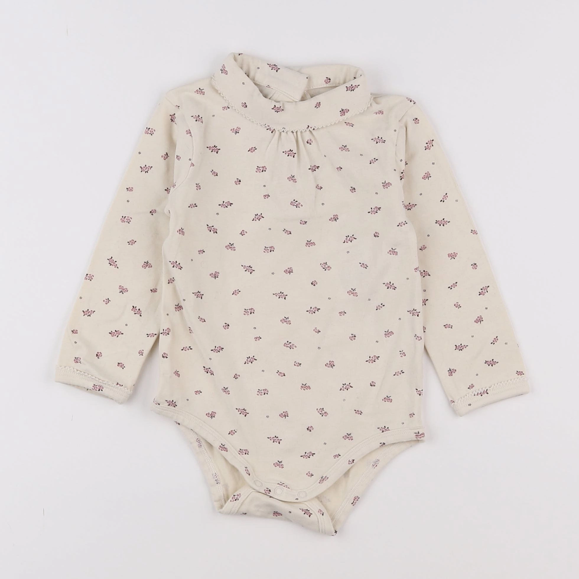 Vertbaudet - body à col beige - 18 mois