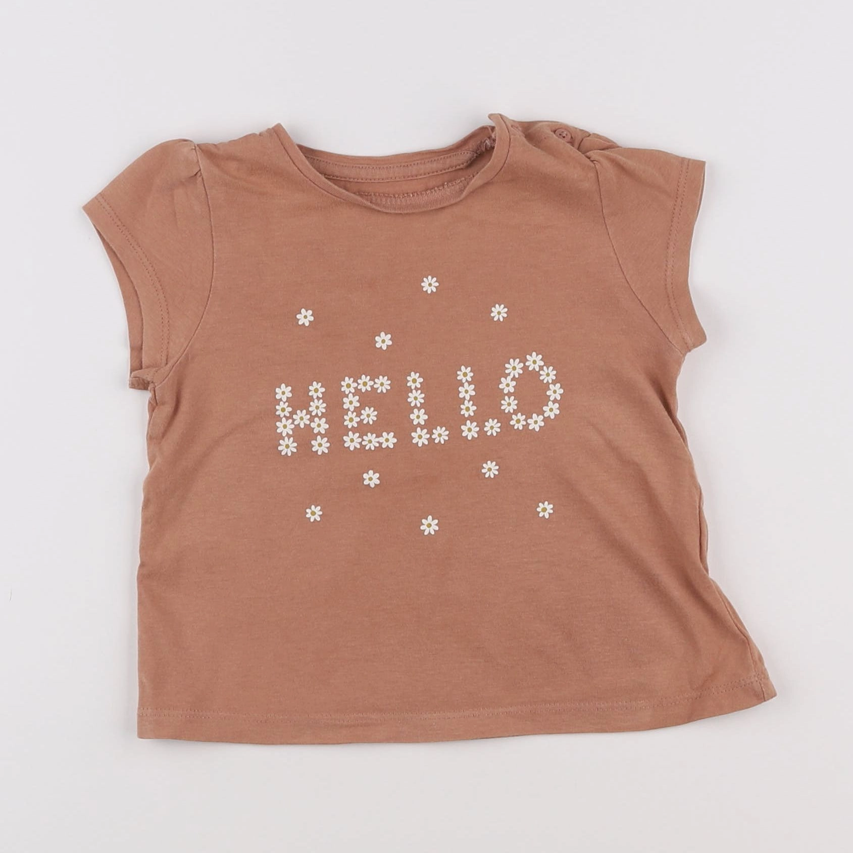 Vertbaudet - tee-shirt marron - 18 mois
