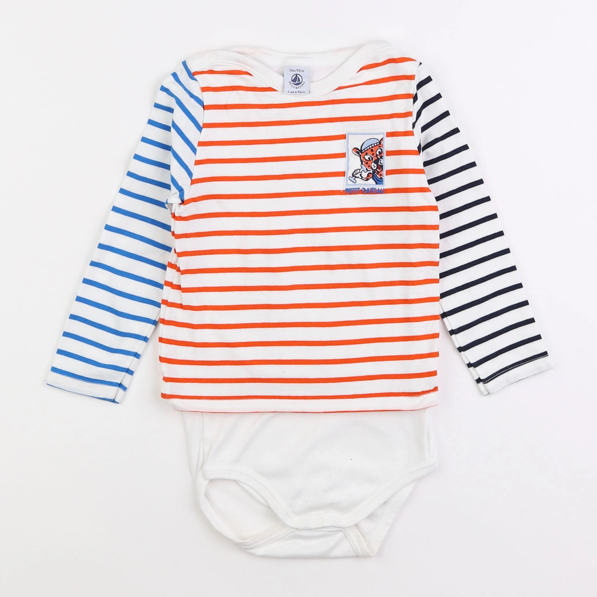 Petit Bateau - body tee-shirt blanc - 3 ans