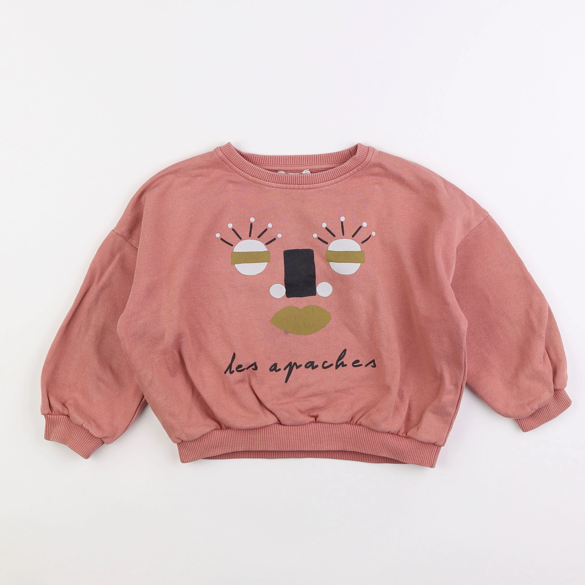 Apaches Collections - sweat rose - 4 ans