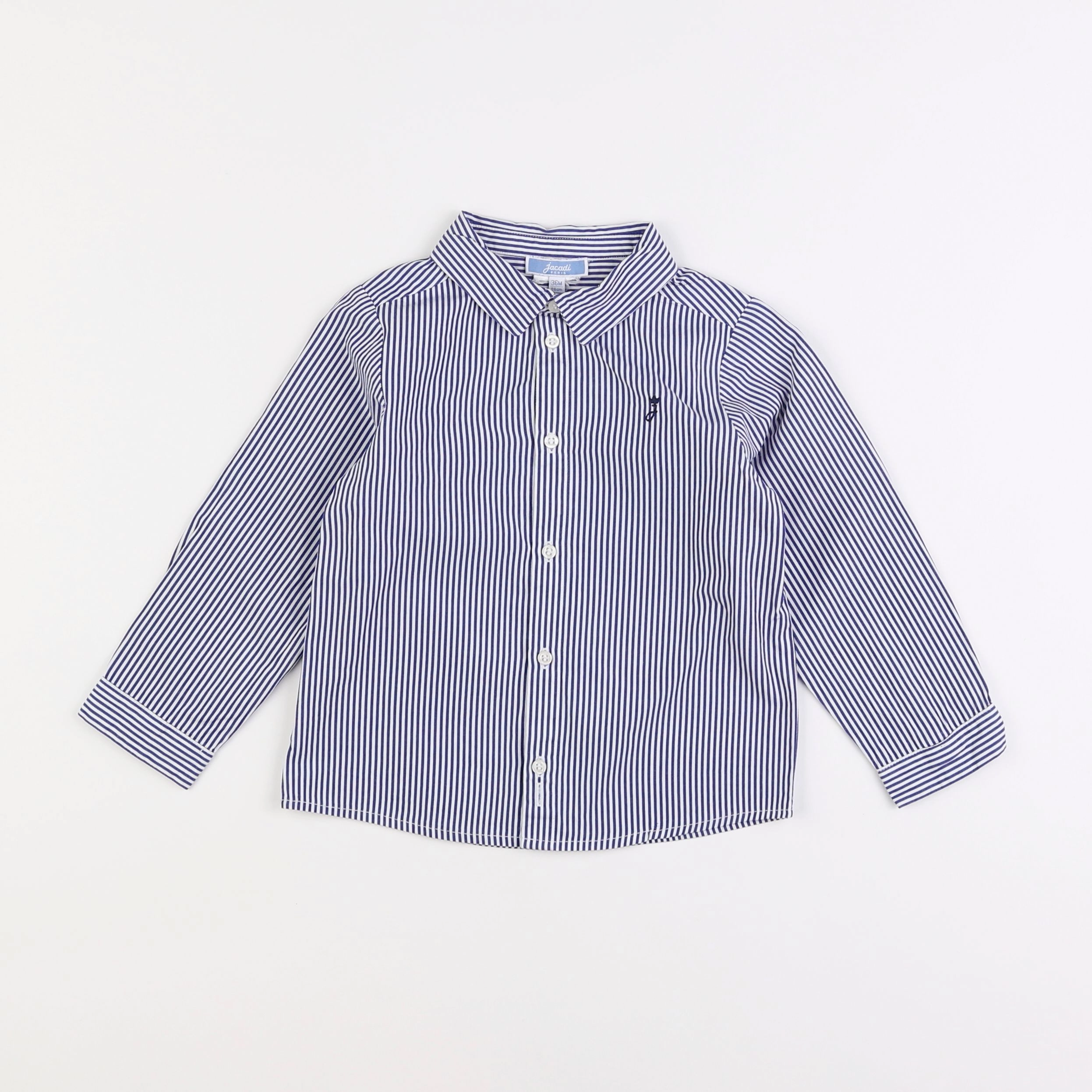 Jacadi - chemise bleu, blanc - 3 ans
